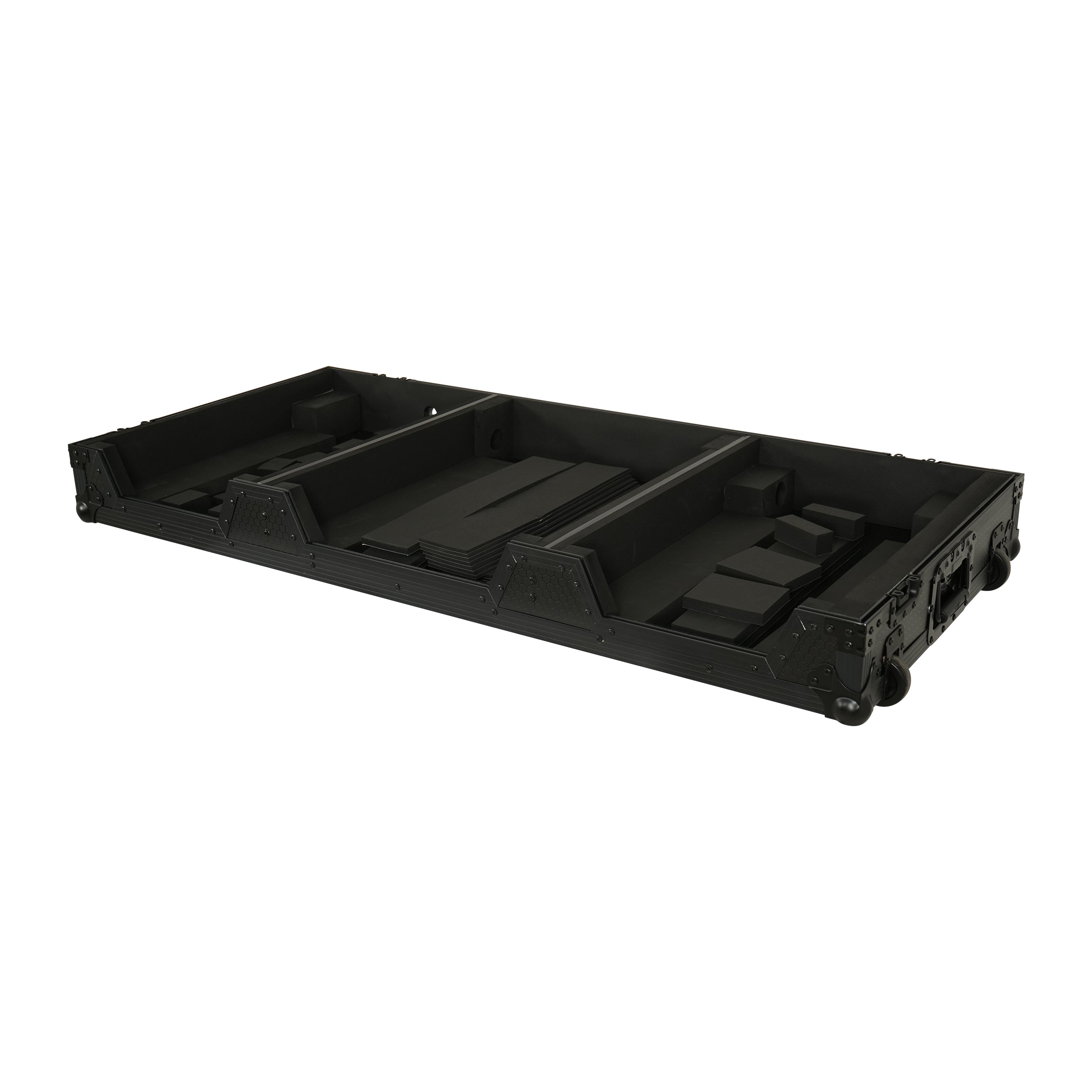ProX Fits 2x Pioneer CDJ 3000X Case / Pioneer DJM V10 / A9 Mixer All Black and Low profile Wheels