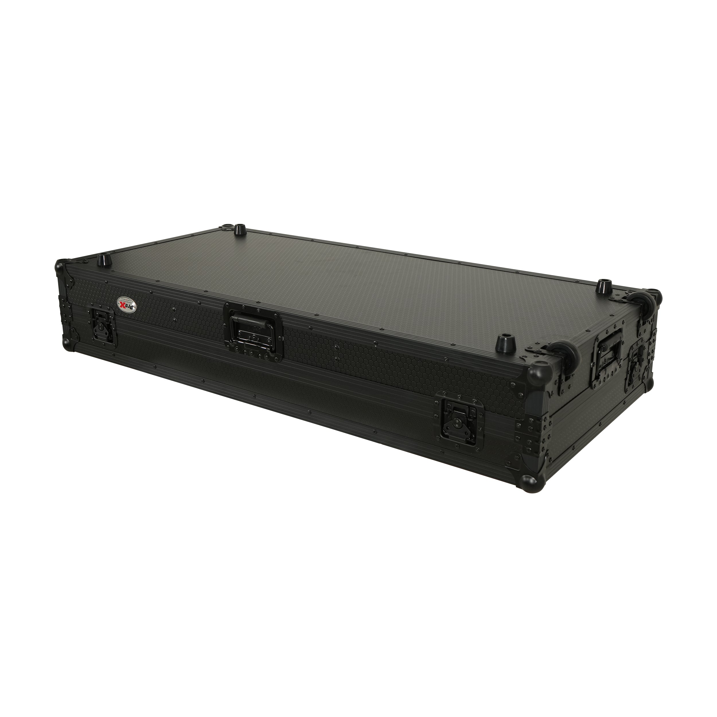 ProX Fits 2x Pioneer CDJ 3000X Case / Pioneer DJM V10 / A9 Mixer All Black and Low profile Wheels
