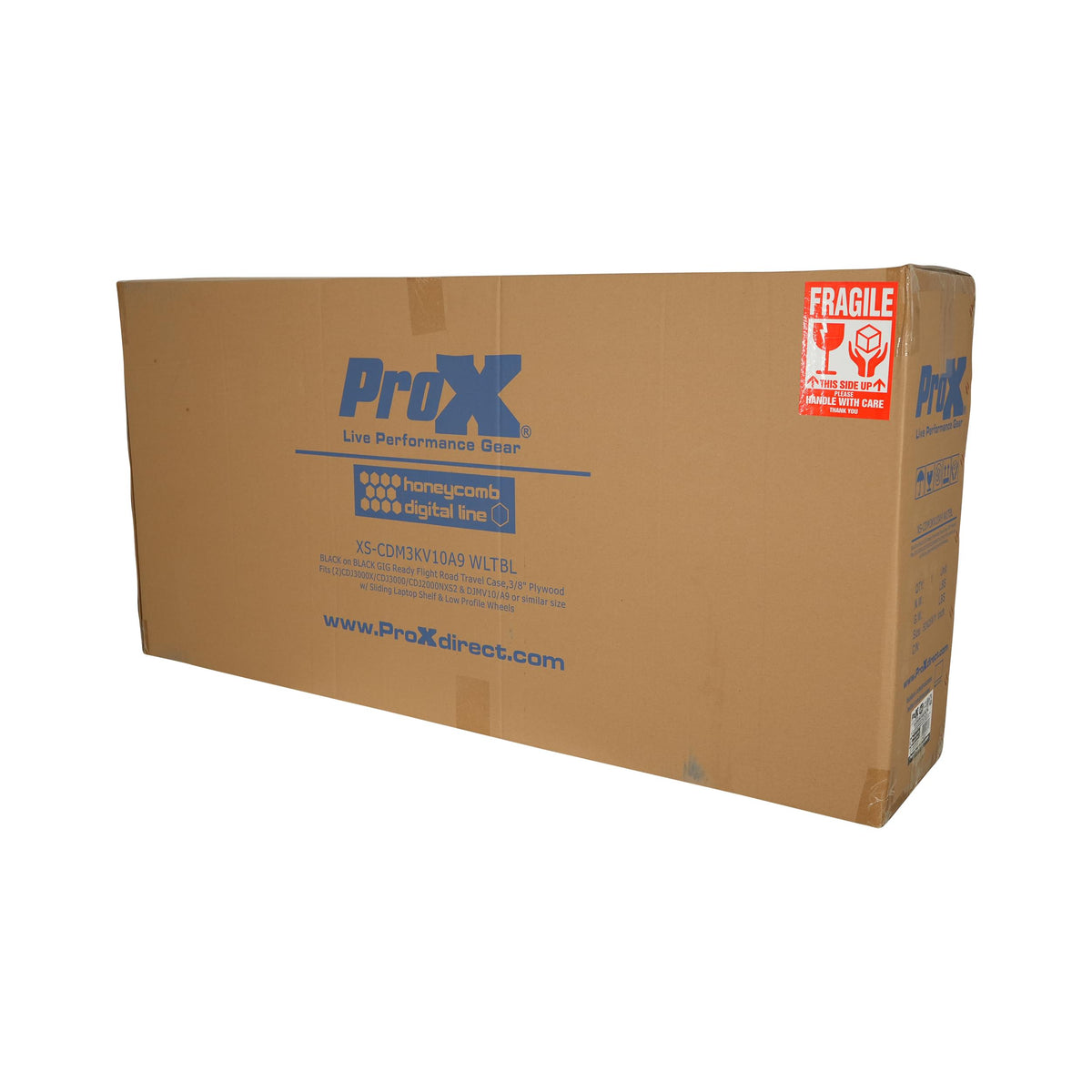 ProX Fits 2x Pioneer CDJ 3000X Case / Pioneer DJM V10 / A9 Mixer w/ Laptop Shelf, All Black and Low profile Wheels.