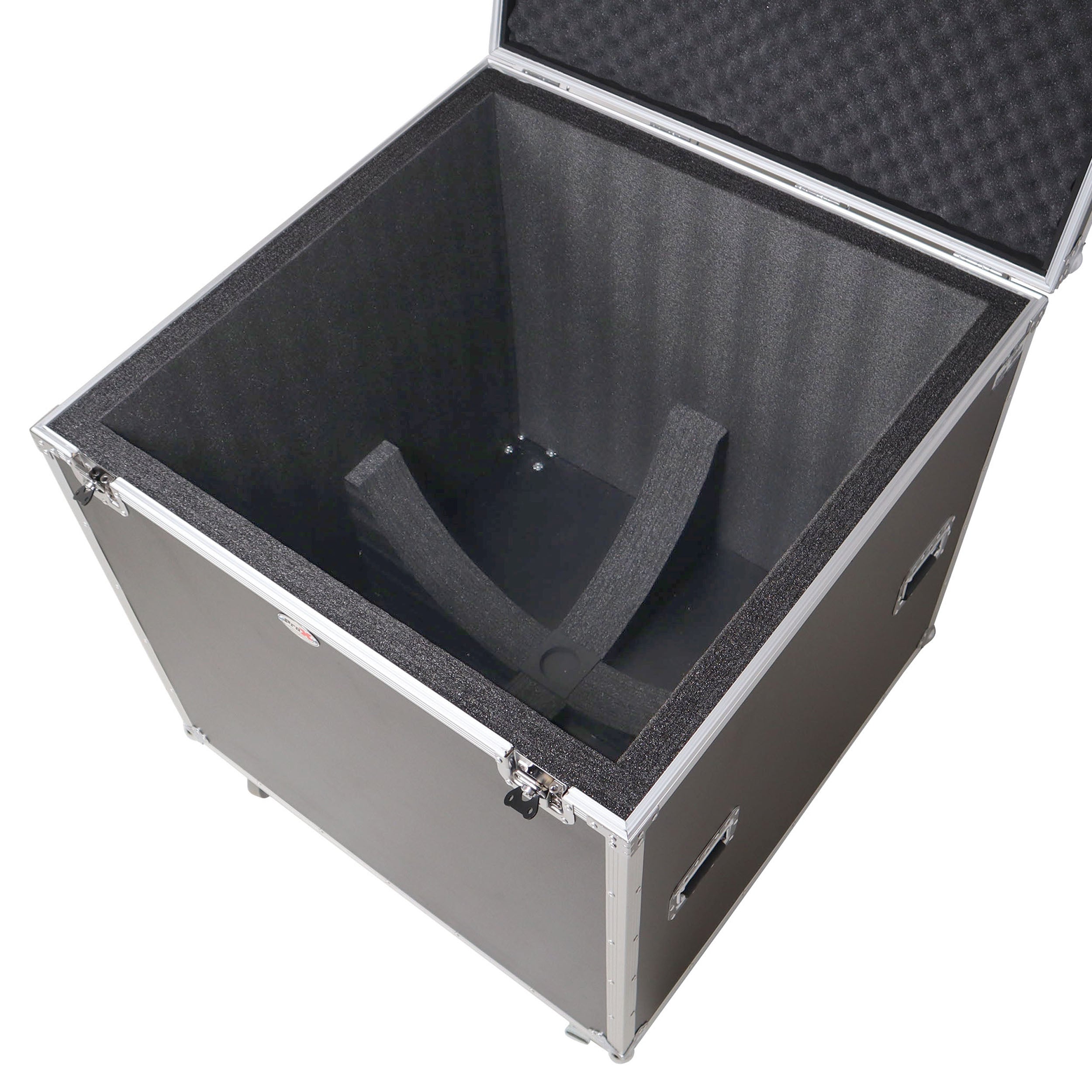 ProX 30" Mirror Ball Flight Road Case with wheels and Stay open hinge door