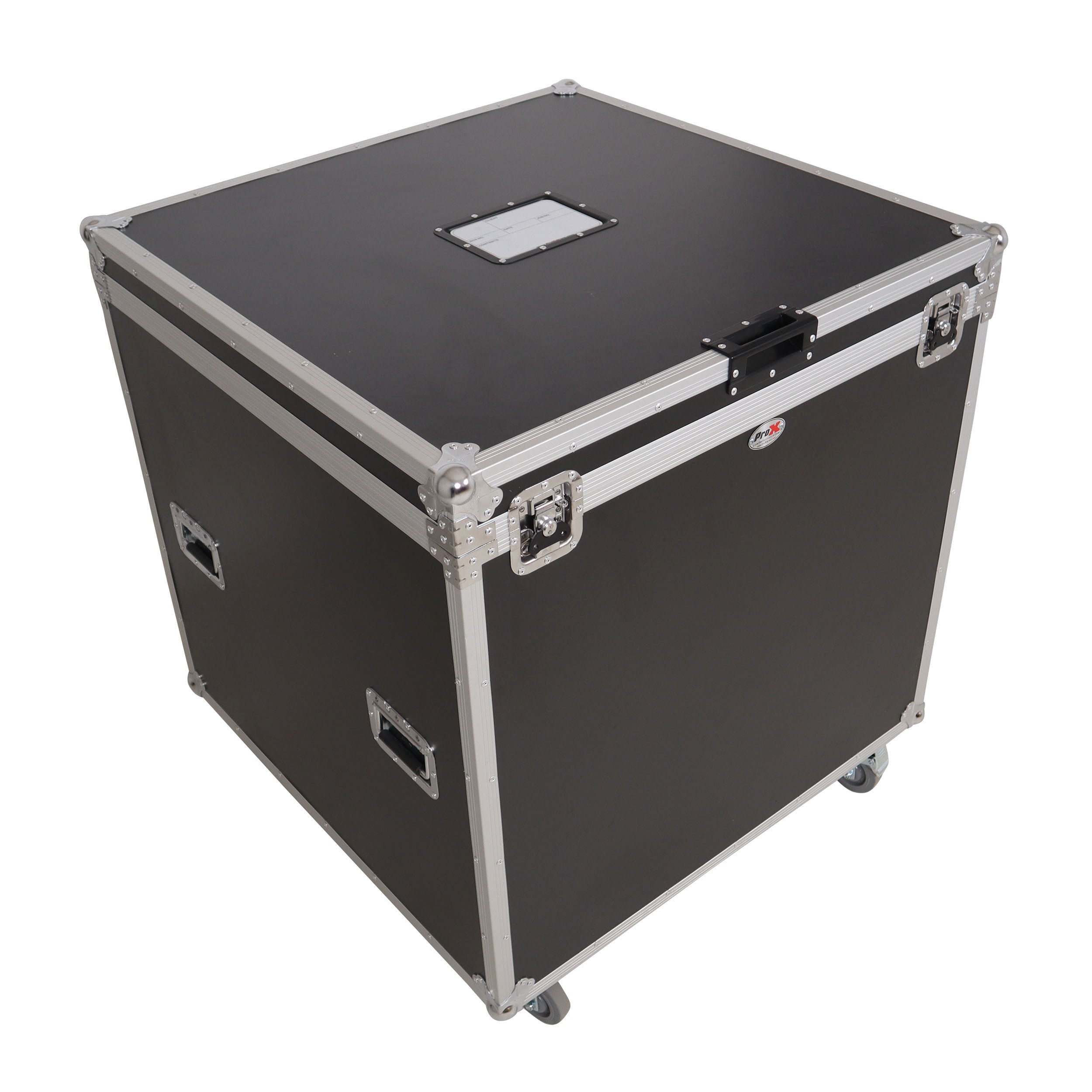 ProX 24" Mirror Ball Flight Road Case with wheels and Stay open hinge door