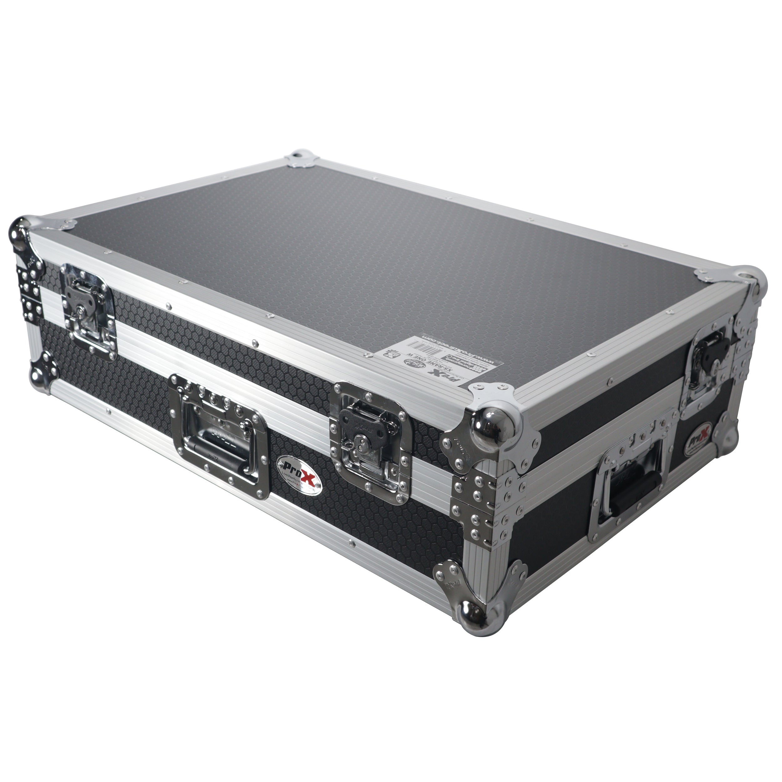 ProX Flight Style Road Case For Pioneer DDJ-FLX10 or DDJ-GRV6 DJ Controller with 1U Rack Space Wheels