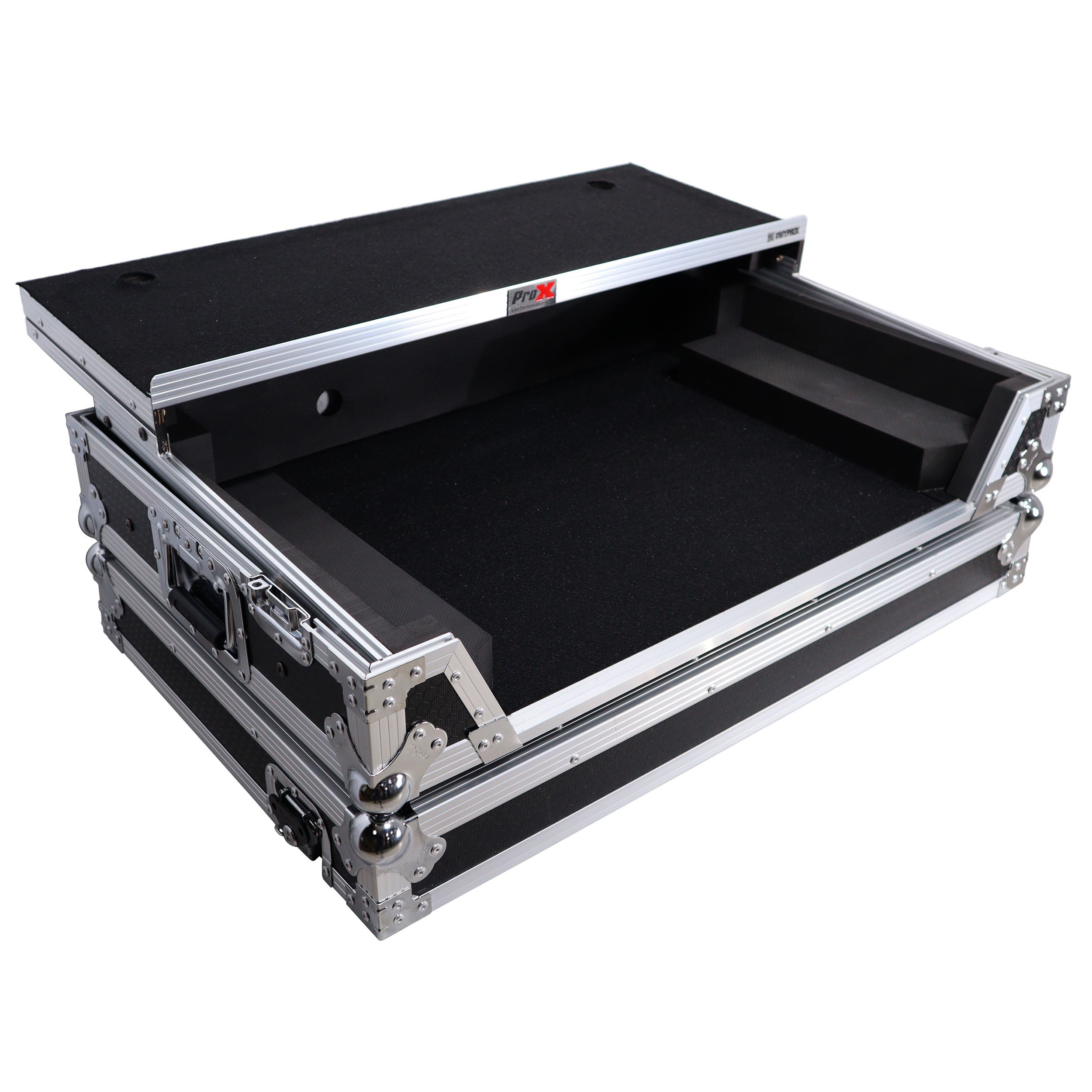 ProX ATA Style Flight Case for Pioneer DDJ-REV7 DJ Controller with Laptop Shelf Wheels and 1U Rackspace