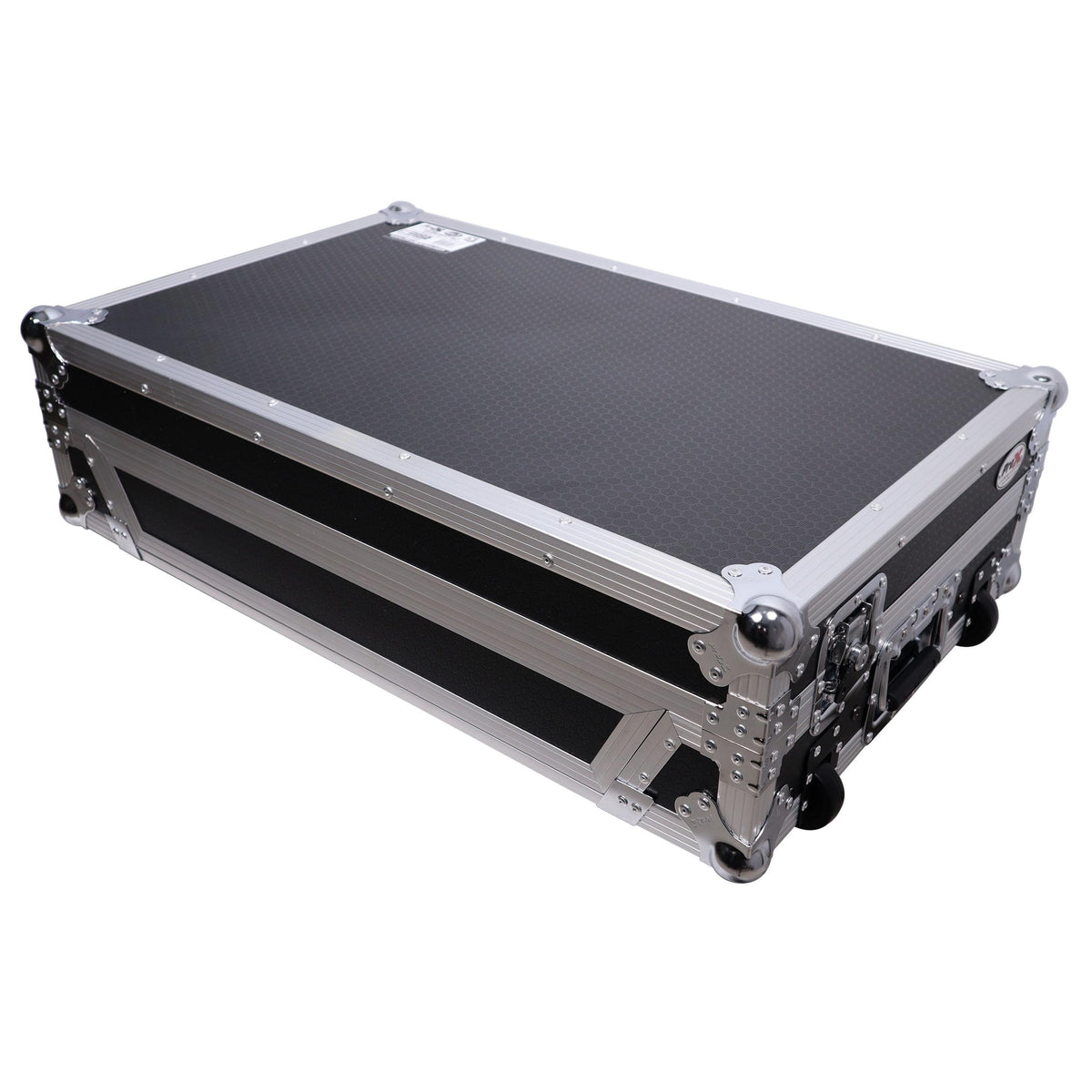 ProX ATA Style Flight Case for Pioneer DDJ-REV7 DJ Controller with Laptop Shelf Wheels and 1U Rackspace.