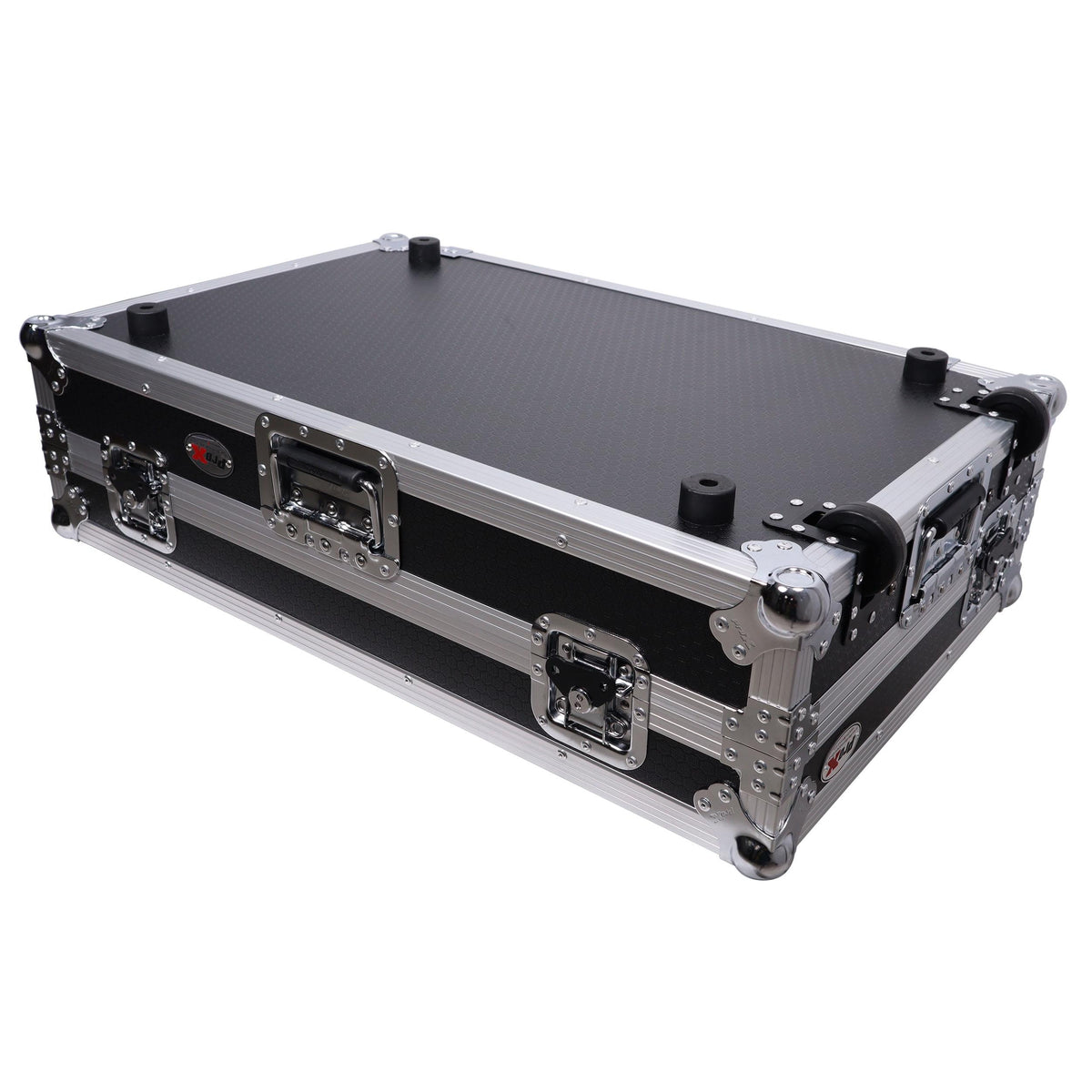 ProX ATA Style Flight Case for Pioneer DDJ-REV7 DJ Controller with Laptop Shelf Wheels and 1U Rackspace.