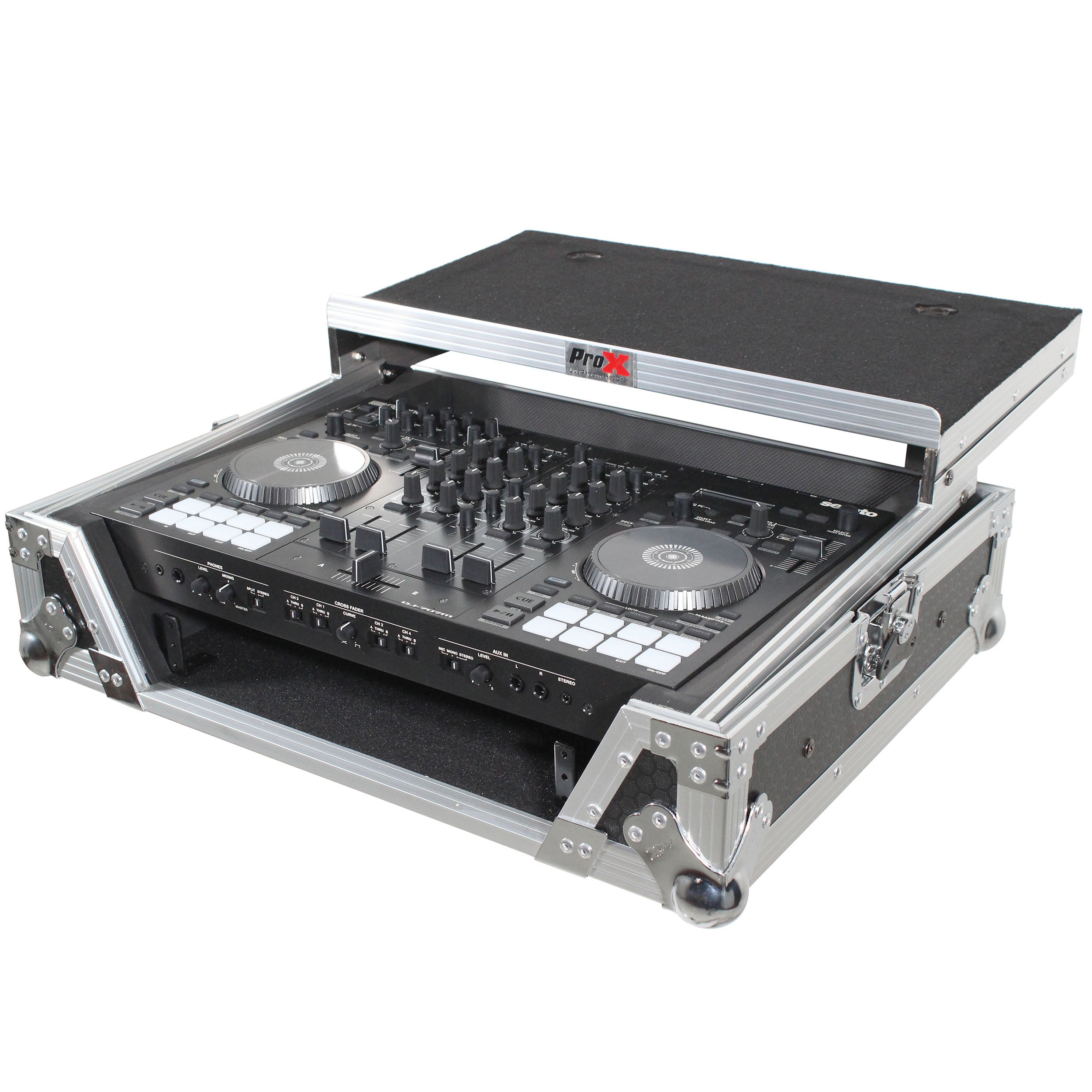 ProX Flight Case For Roland DJ-707M Digital Controller W-Laptop Shelf and 1U