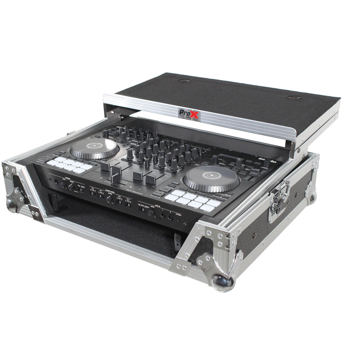ProX Flight Case For Roland DJ-707M Digital Controller W-Laptop Shelf and 1U.