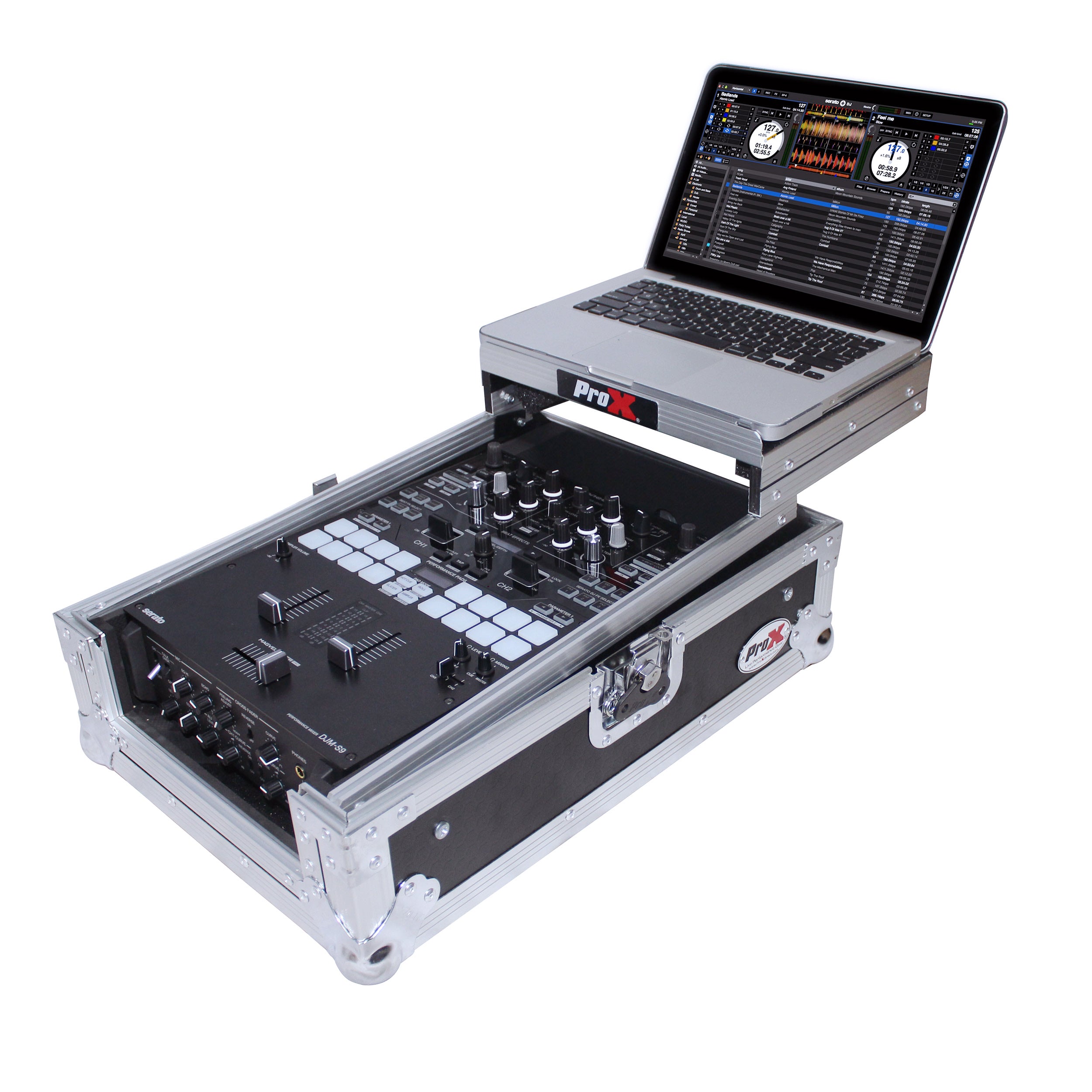 ProX Flight Case for Pioneer DJM-S9 & DJM-S7 Mixer with Sliding Laptop Shelf