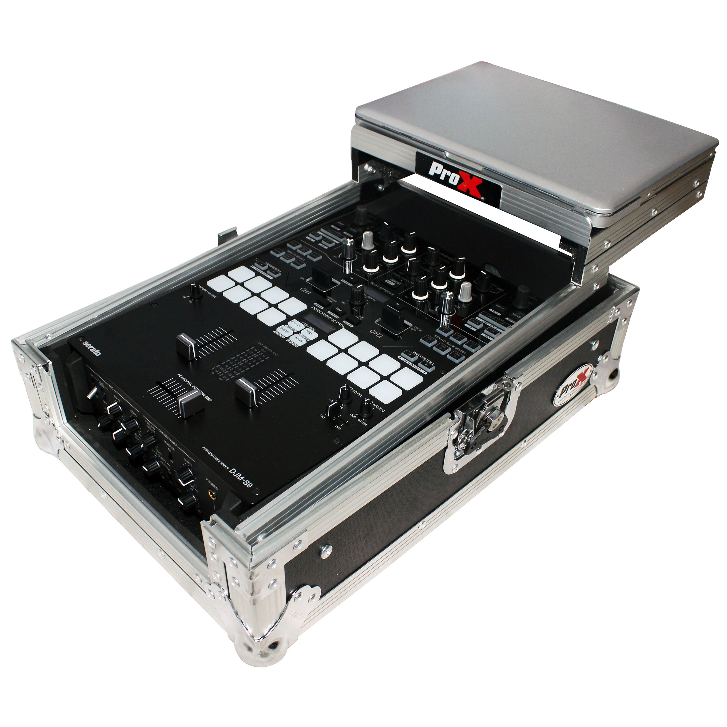 ProX Flight Case for Pioneer DJM-S9 & DJM-S7 Mixer with Sliding Laptop Shelf
