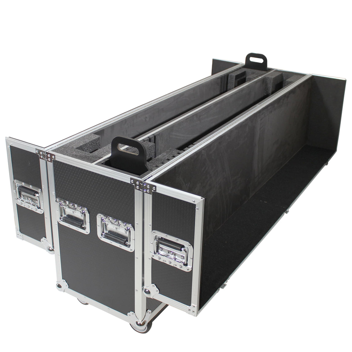 ProX Universal Case for Flat Panel Monitor LED-LCD-Plasma TV Dual 55" to 70" Adjustable Flight Case W-4 Inch Casters.