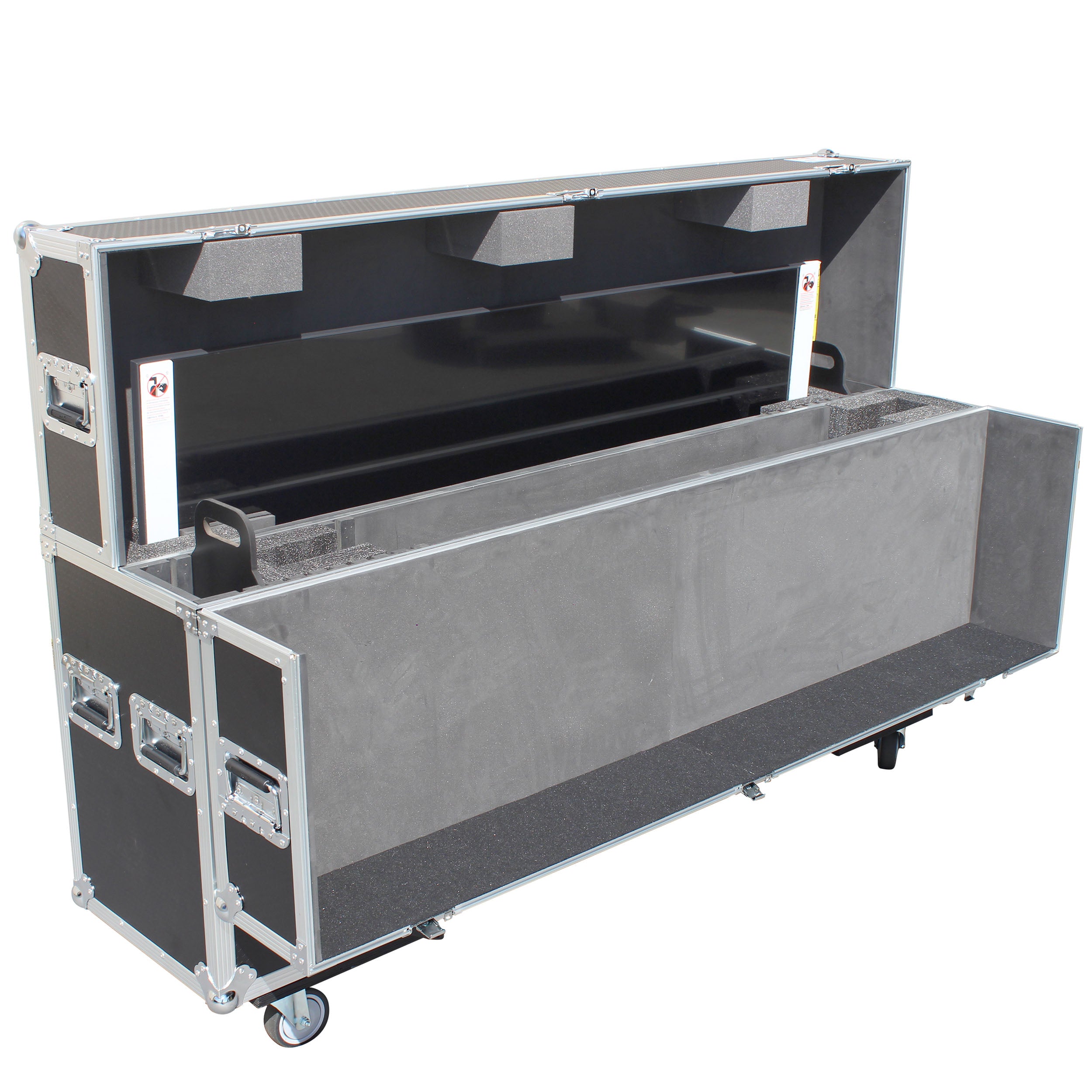 ProX Universal Case for Flat Panel Monitor LED-LCD-Plasma TV Dual 55" to 70" Adjustable Flight Case W-4 Inch Casters