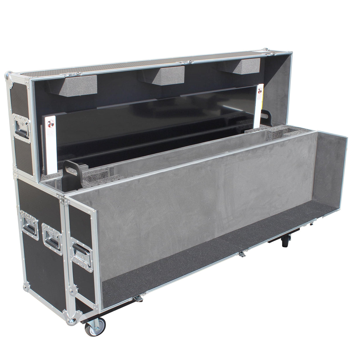 ProX Universal Case for Flat Panel Monitor LED-LCD-Plasma TV Dual 55" to 70" Adjustable Flight Case W-4 Inch Casters.