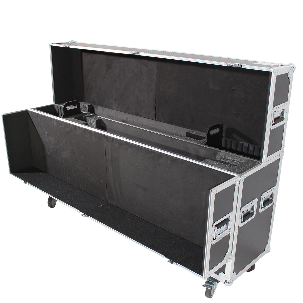 ProX Universal Case for Flat Panel Monitor LED-LCD-Plasma TV Dual 55" to 70" Adjustable Flight Case W-4 Inch Casters.
