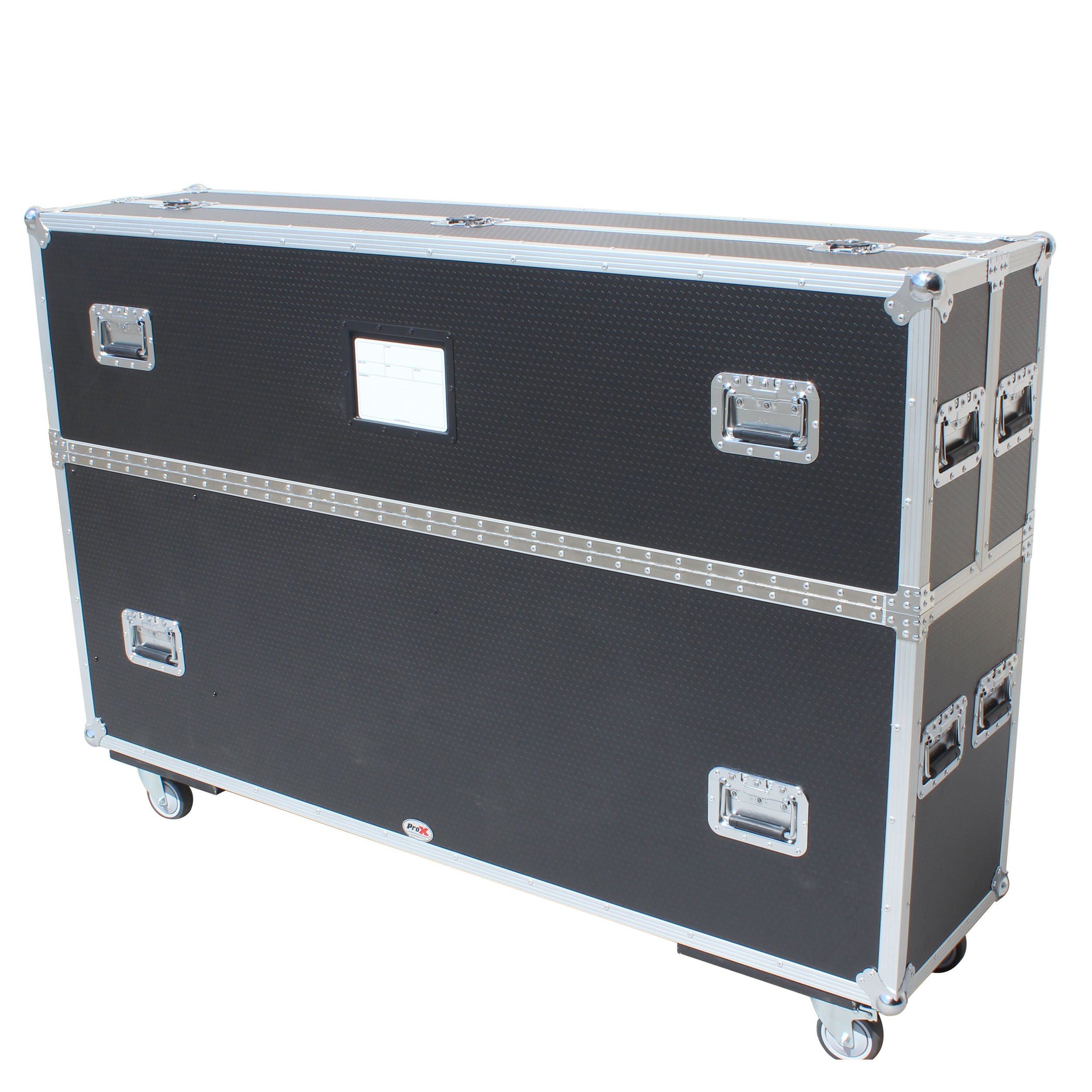 ProX Universal Case for Flat Panel Monitor LED-LCD-Plasma TV Dual 55" to 70" Adjustable Flight Case W-4 Inch Casters
