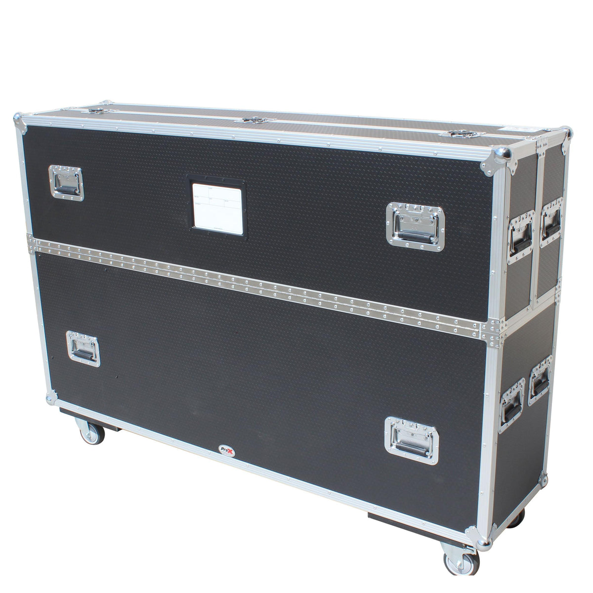 ProX Universal Case for Flat Panel Monitor LED-LCD-Plasma TV Dual 55" to 70" Adjustable Flight Case W-4 Inch Casters.