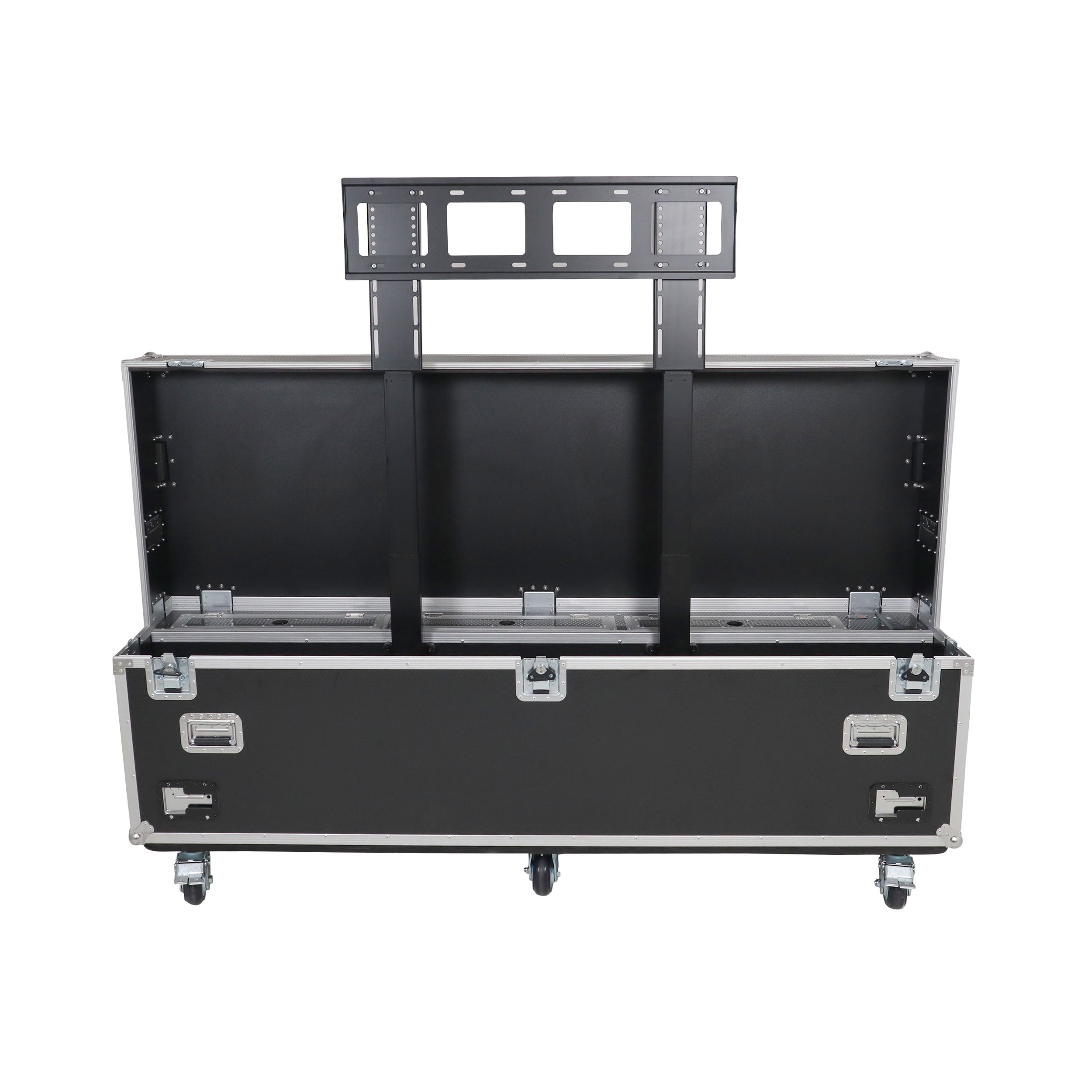 ProX Motorized Universal Case For Flat Panel Monitor LED LCD TV Dual 80" to 90" Flight Case W 4" Casters