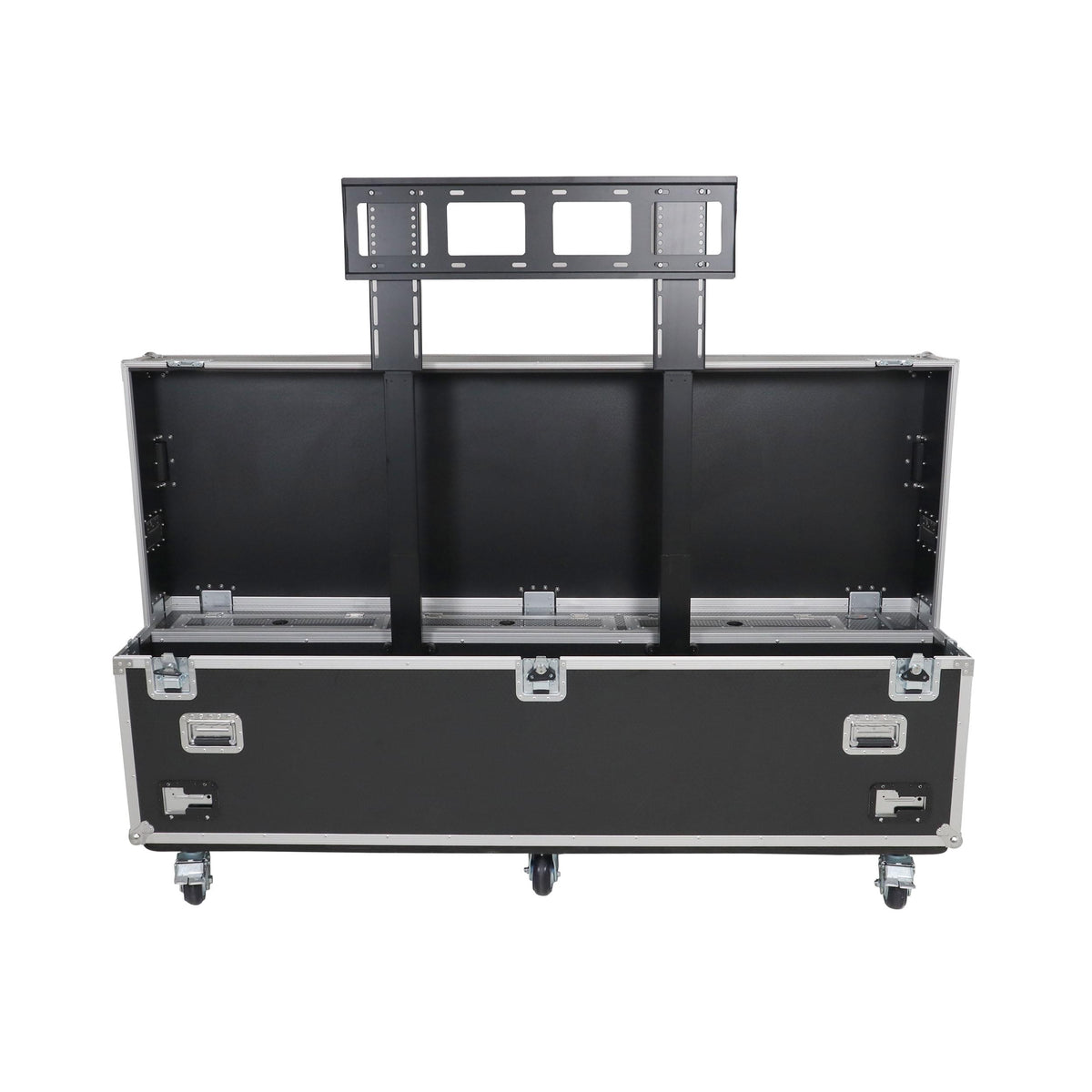 ProX Motorized Universal Case For Flat Panel Monitor LED LCD TV Dual 80" to 90" Flight Case W 4" Casters.