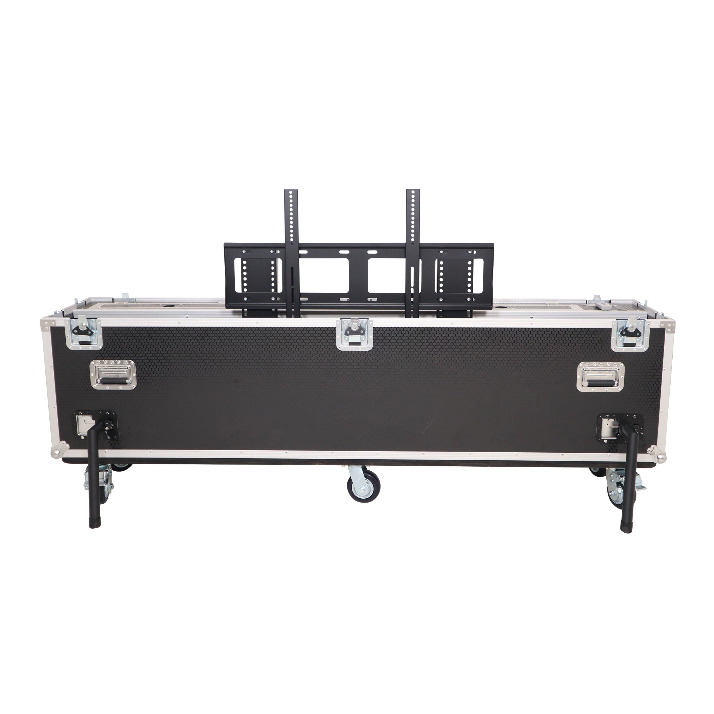 ProX Motorized Universal Case For Flat Panel Monitor LED LCD TV Dual 80" to 90" Flight Case W 4" Casters