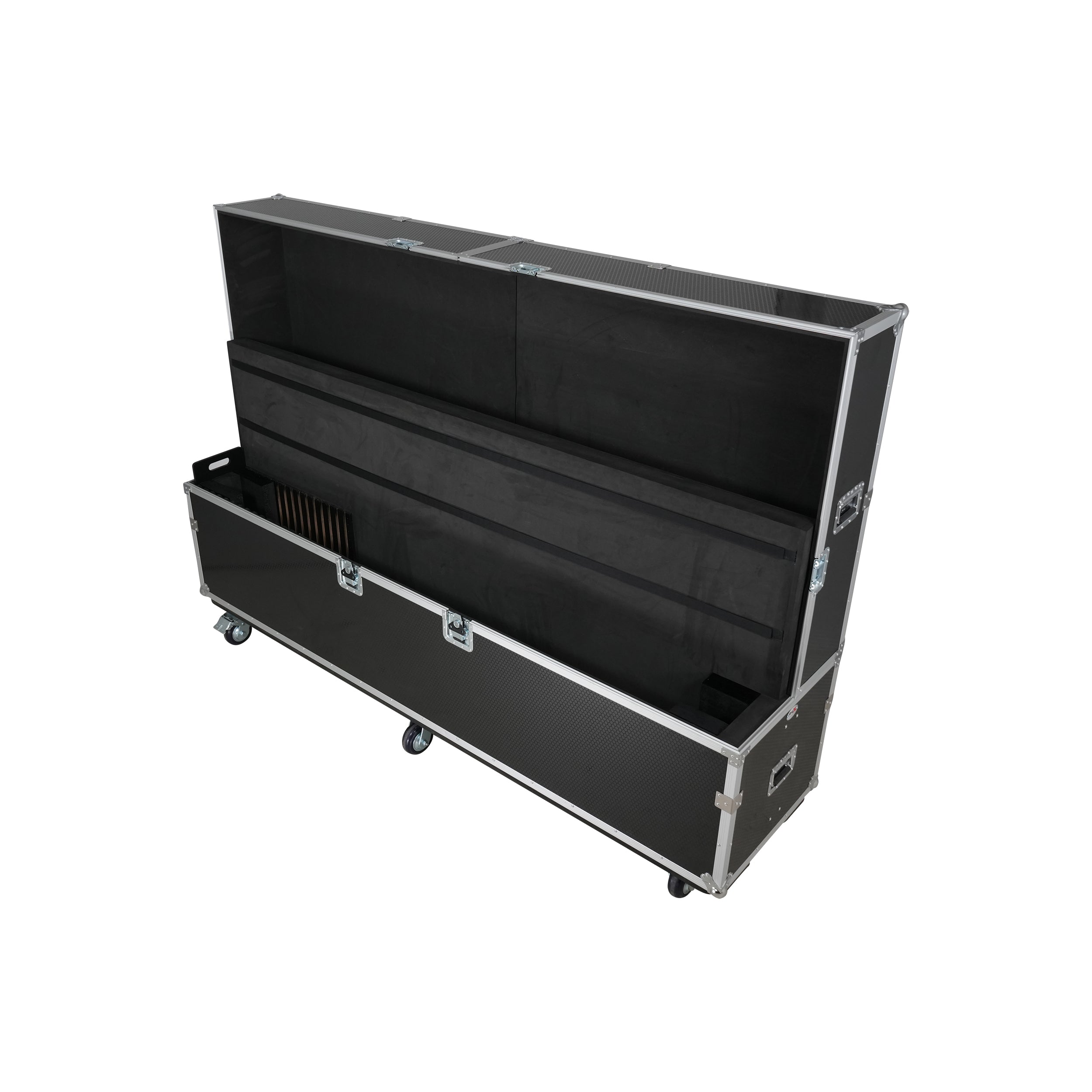 ProX Universal Case For Flat Panel Dual Monitor LED LCD TV Dual 80" to 100" Adjustable Flight Case W 4" Casters