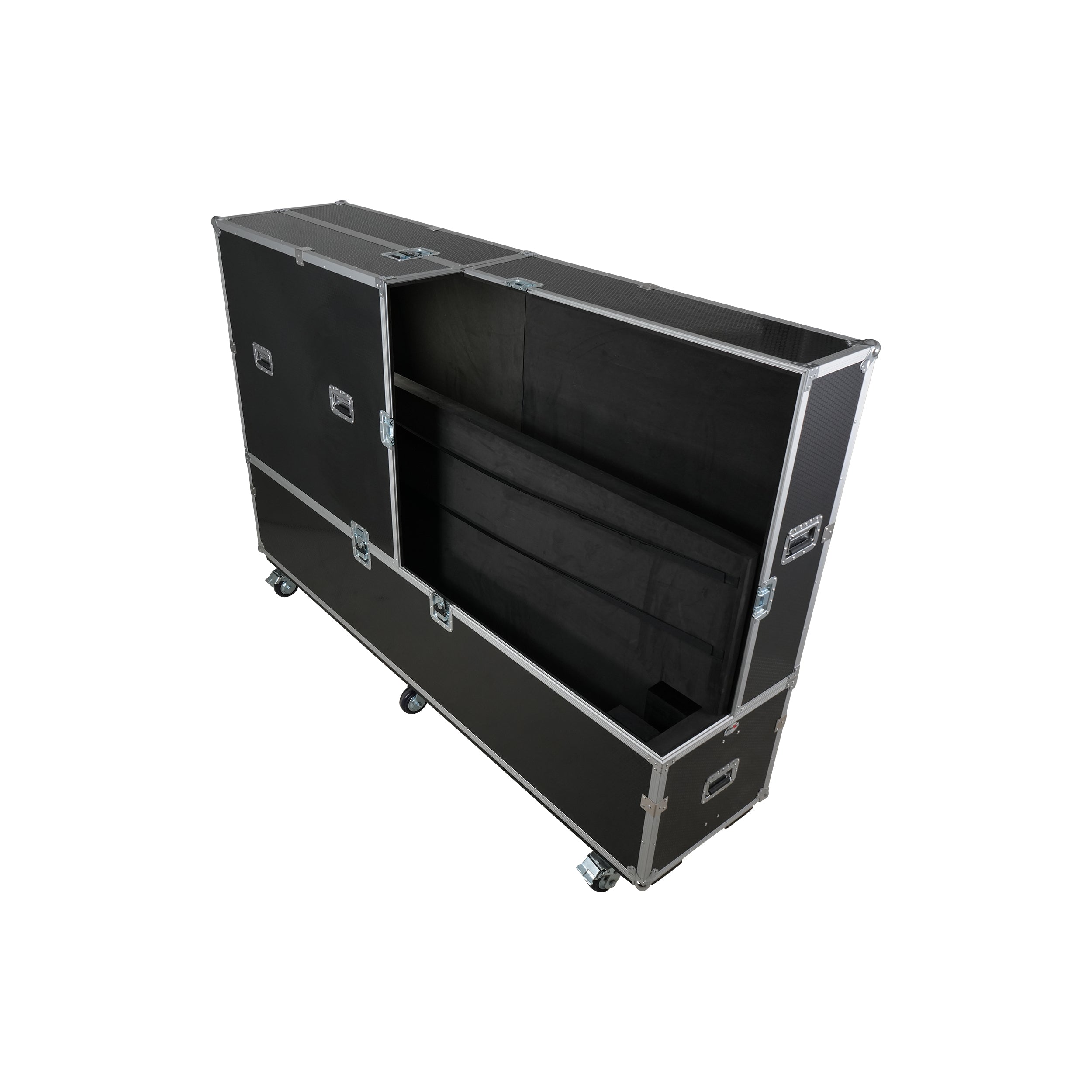 ProX Universal Case For Flat Panel Dual Monitor LED LCD TV Dual 80" to 100" Adjustable Flight Case W 4" Casters