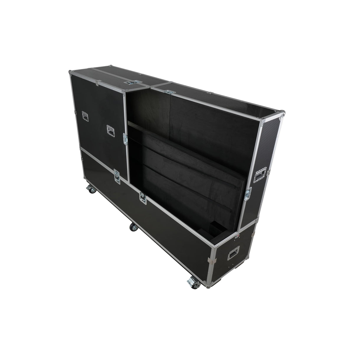 ProX Universal Case For Flat Panel Dual Monitor LED LCD TV Dual 80" to 100" Adjustable Flight Case W 4" Casters.