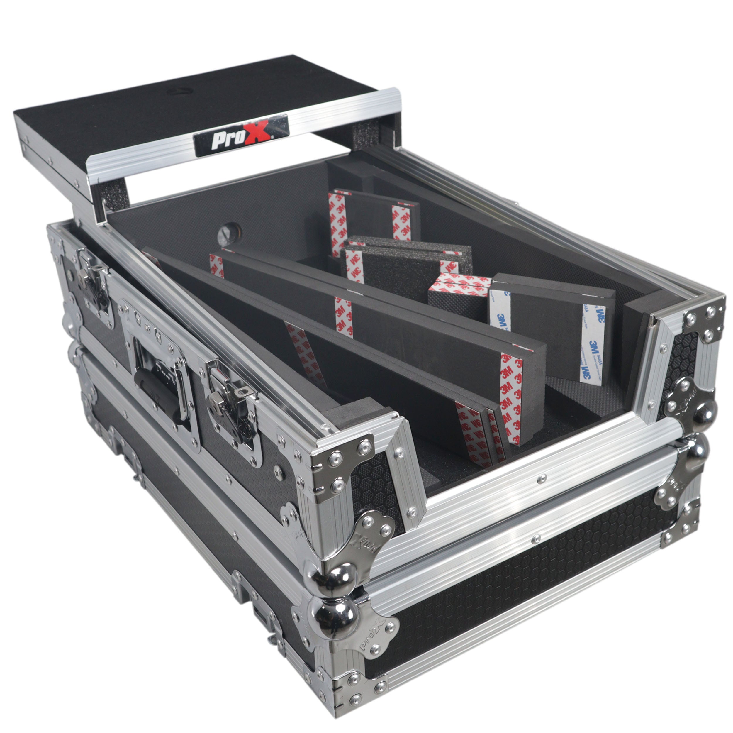 ProX ATA Flight Style Universal Road Case with Sliding Laptop Shelf for Pioneer DJM S11 RANE SEVENTY 70 SEVENTY 72 MK2