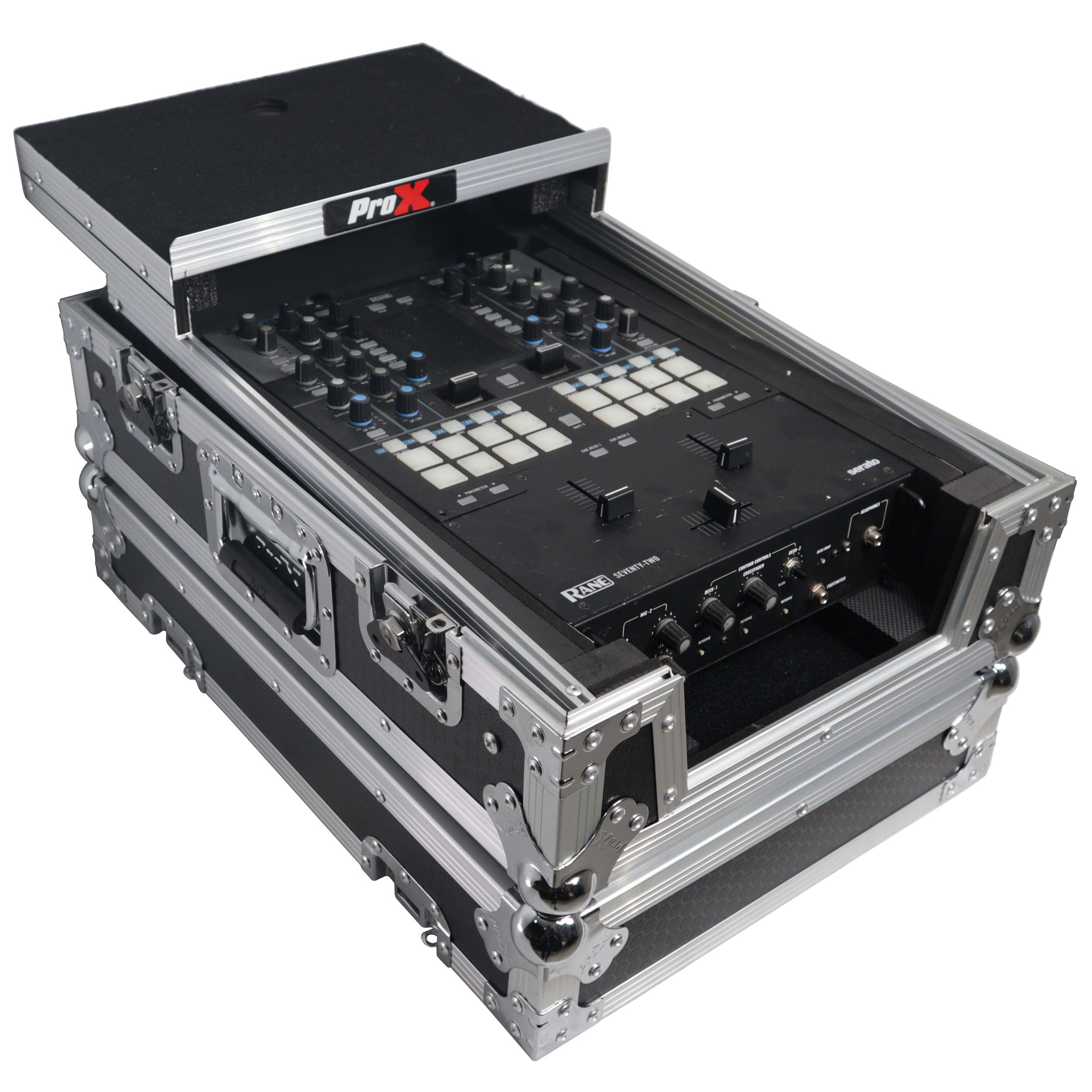 ProX ATA Flight Style Universal Road Case with Sliding Laptop Shelf for Pioneer DJM S11 RANE SEVENTY 70 SEVENTY 72 MK2
