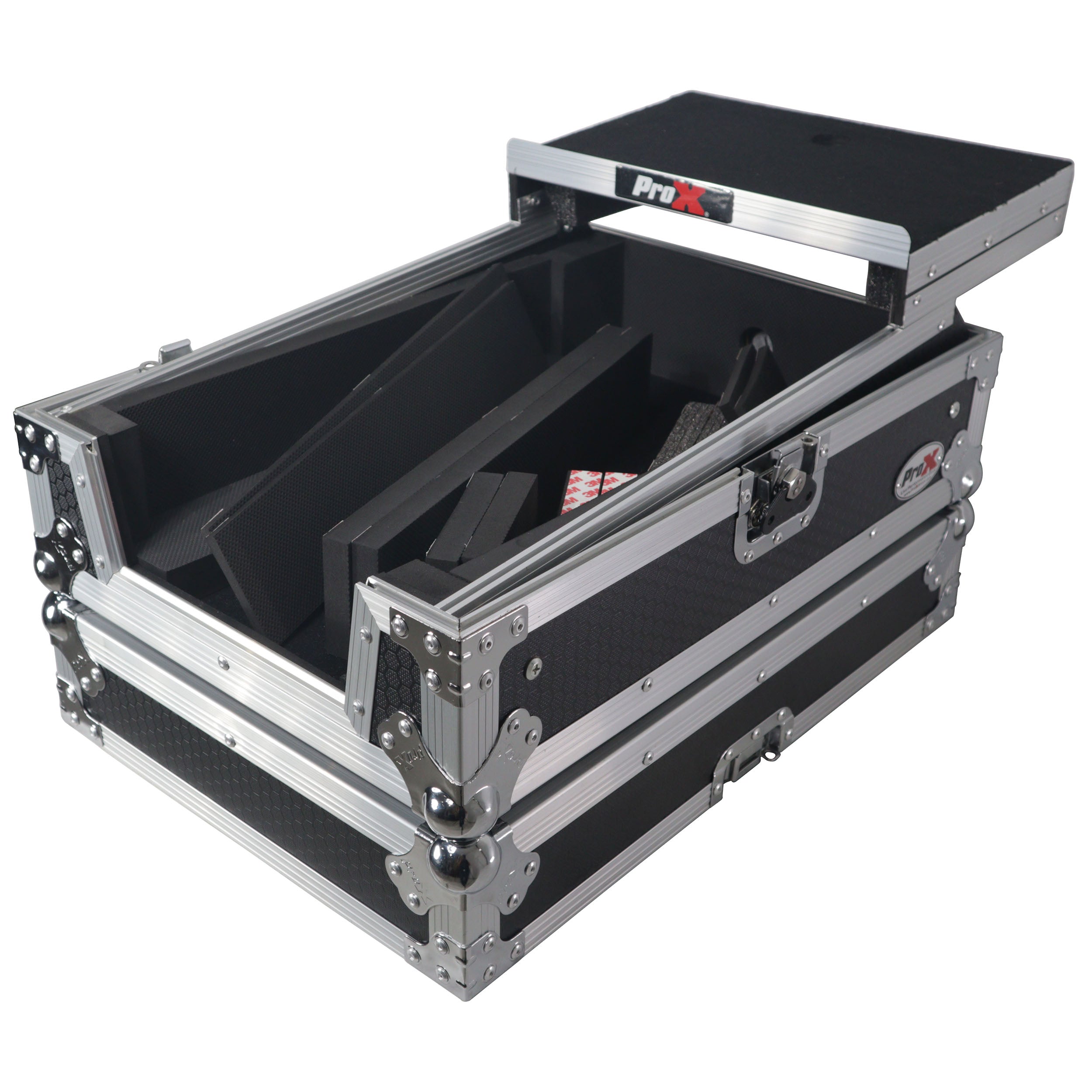 ProX ATA Flight Style Universal Road Case with Sliding Laptop Shelf for Pioneer DJM S11 RANE SEVENTY 70 SEVENTY 72 MK2