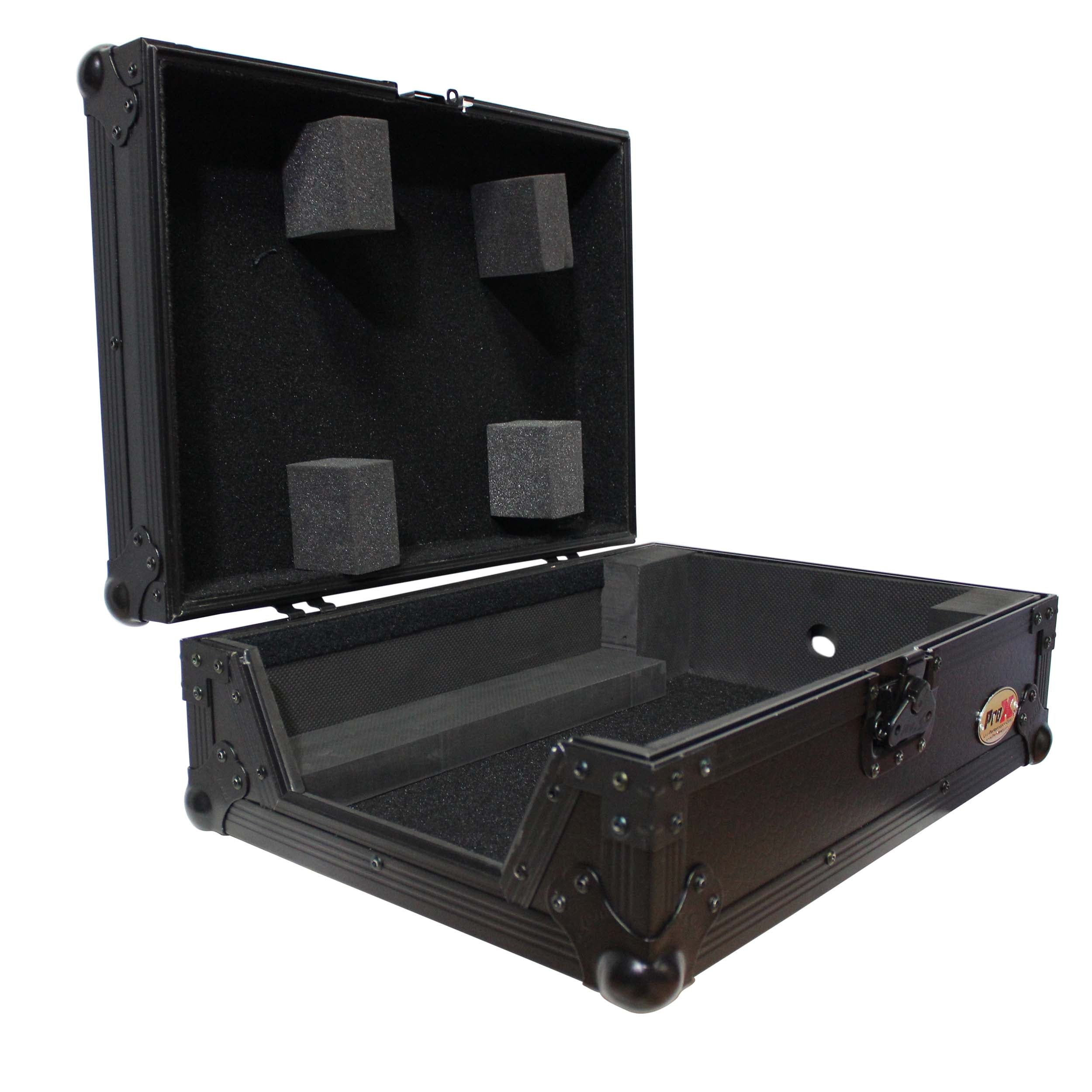ProX Flight Case for 12 In. Large Format DJ Mixers | Universal | Black on Black