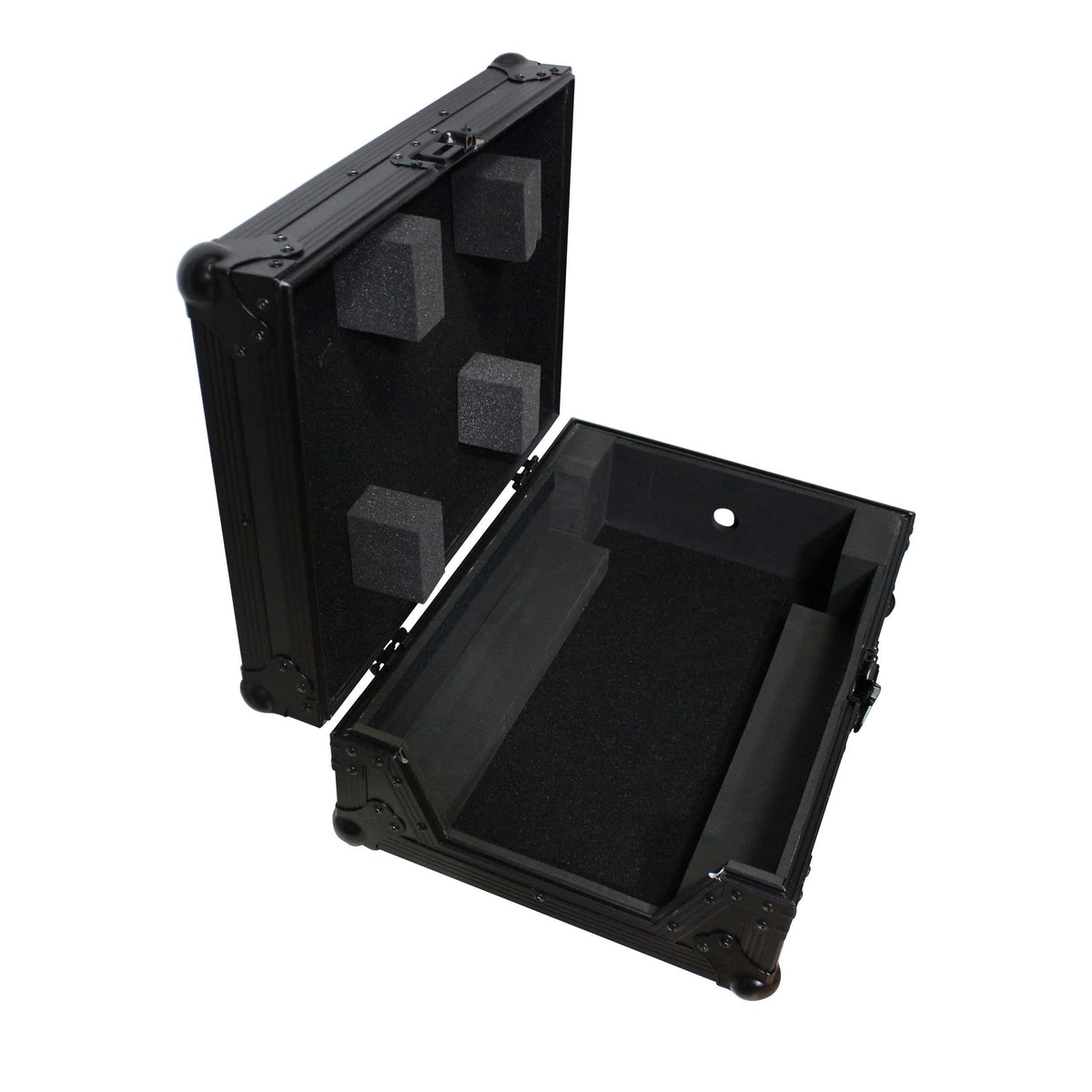 ProX Flight Case for 12 In. Large Format DJ Mixers | Universal | Black on Black.