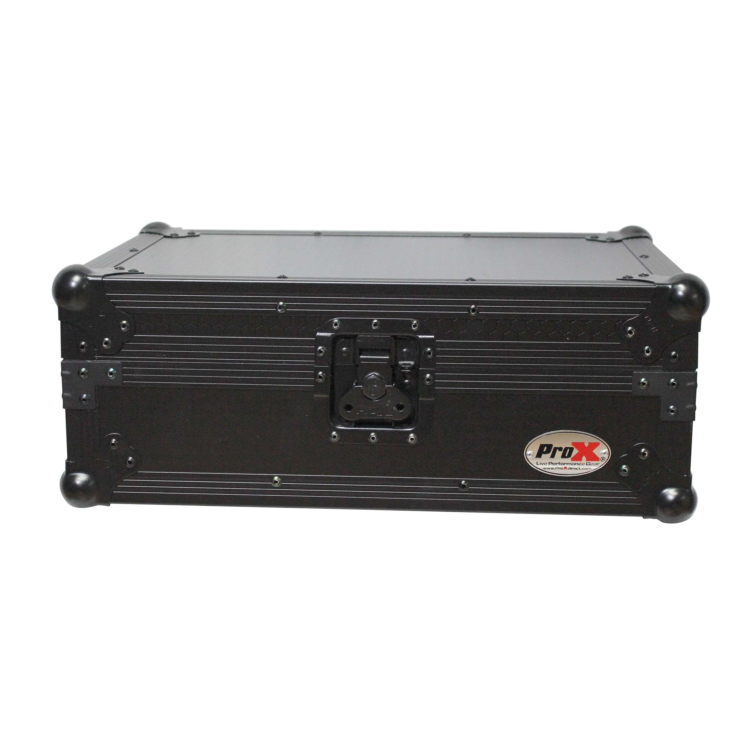 ProX Flight Case for 12 In. Large Format DJ Mixers | Universal | Black on Black
