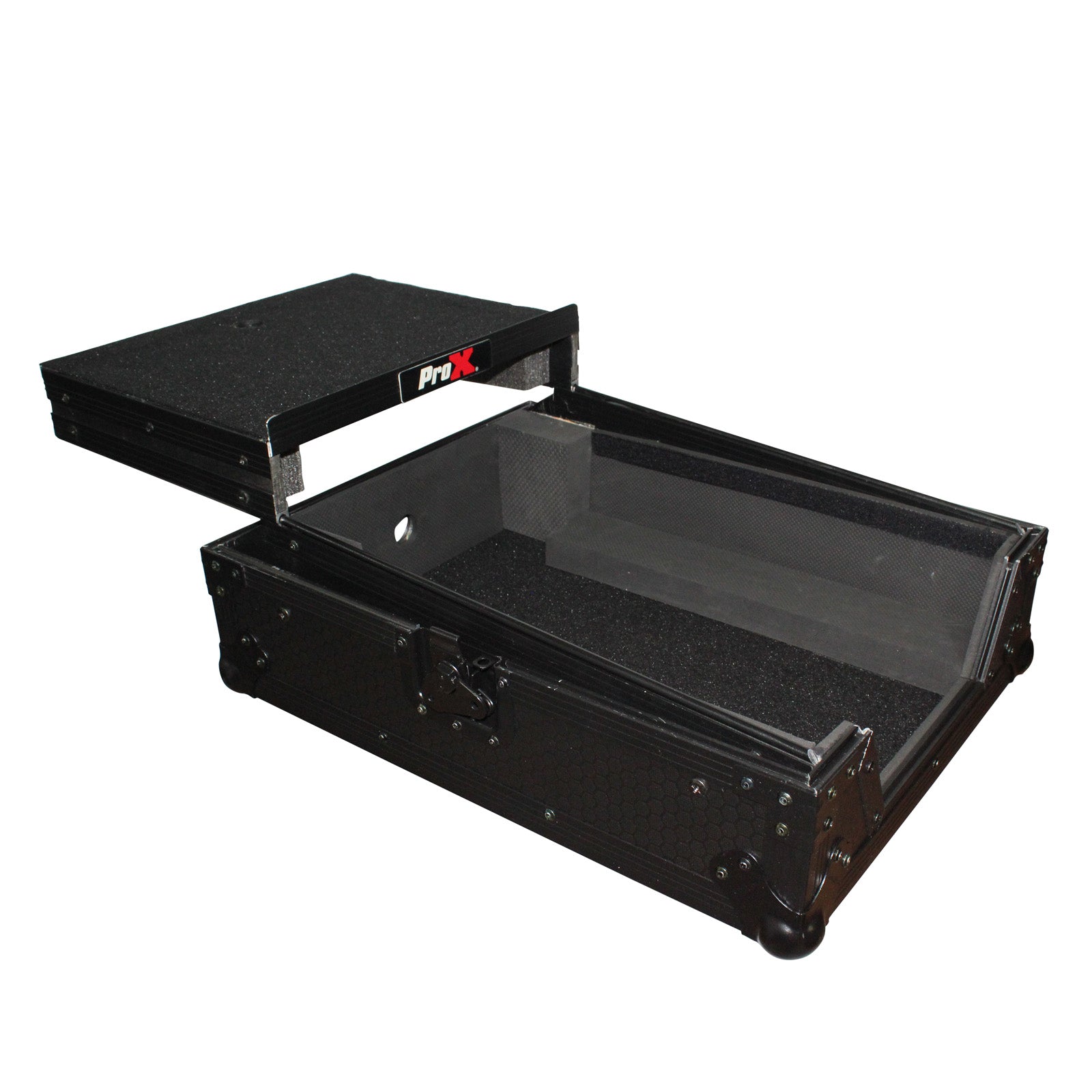 ProX Flight Case for Pioneer DJM-S9 & DJM-S7 Mixer with Sliding Laptop Shelf Black on Black