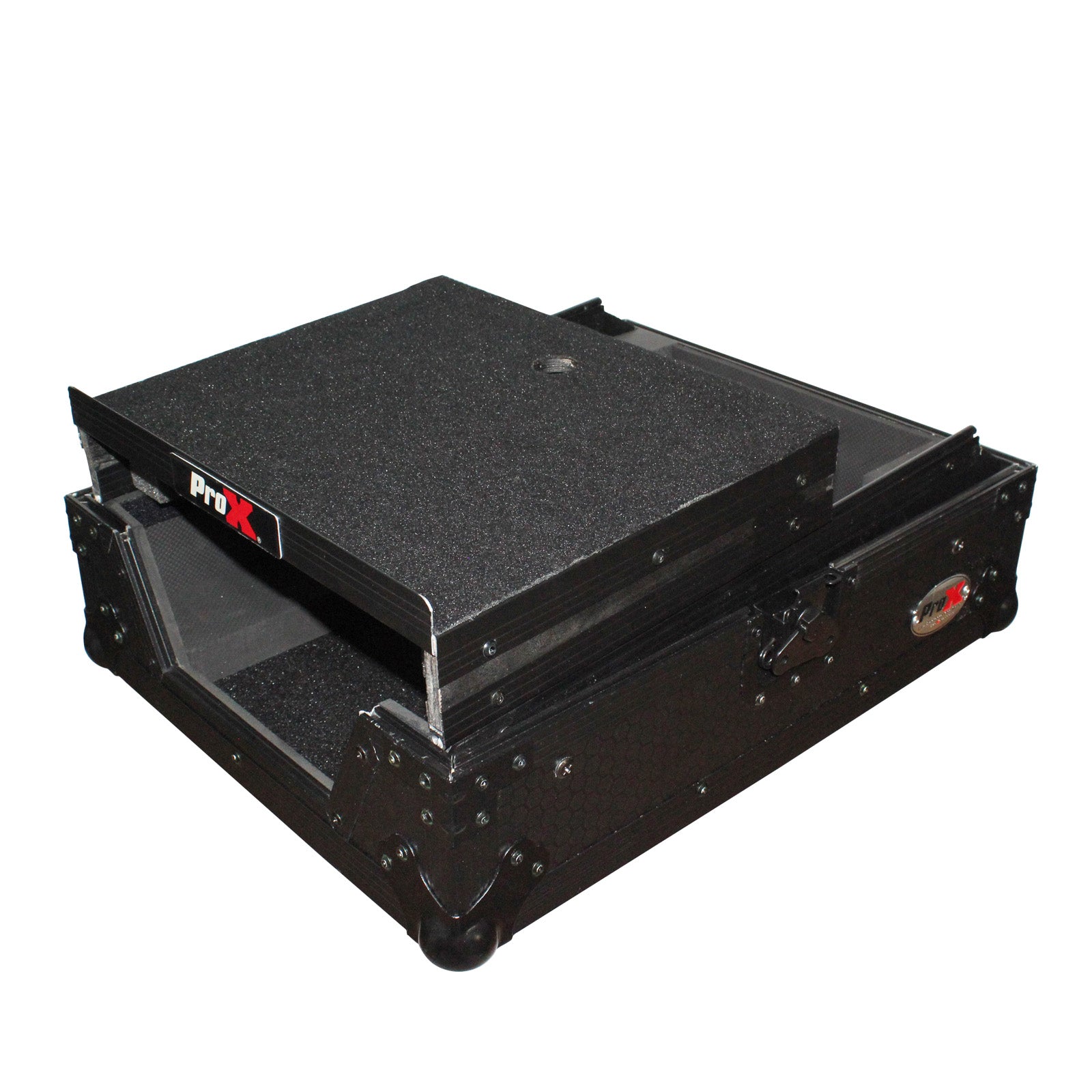 ProX Flight Case for Pioneer DJM-S9 & DJM-S7 Mixer with Sliding Laptop Shelf Black on Black