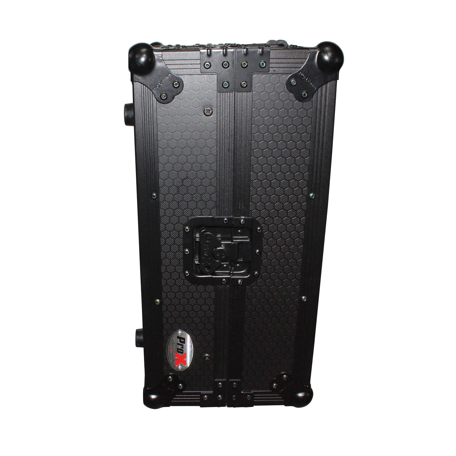 ProX Mixer ATA Flight Hard Case for Large Format 12" Universal DJ Mixer with Laptop Shelf Black on Black
