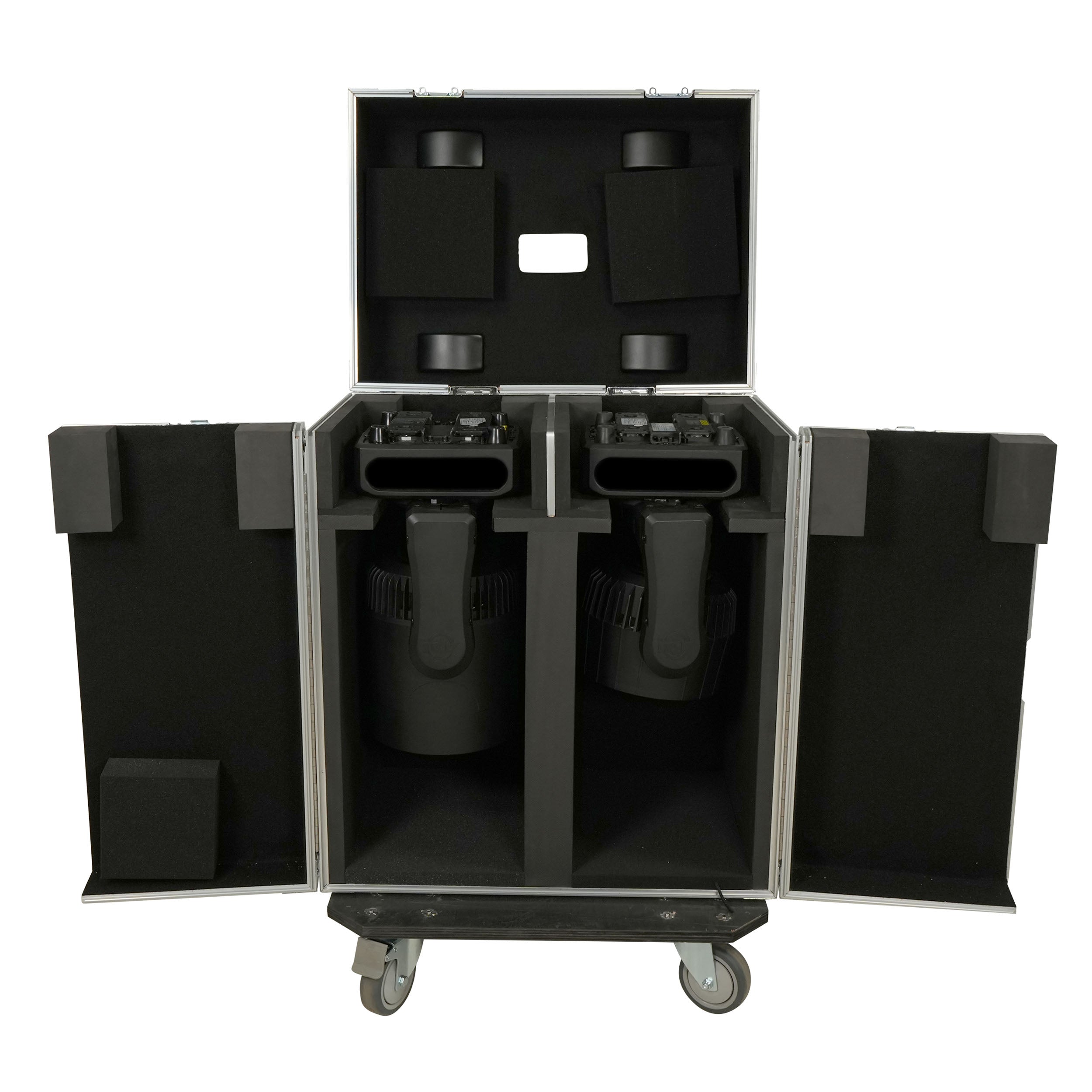 ProX Moving Head Lighting Road Case for 2x Wash Moving Heads with 3 Doors