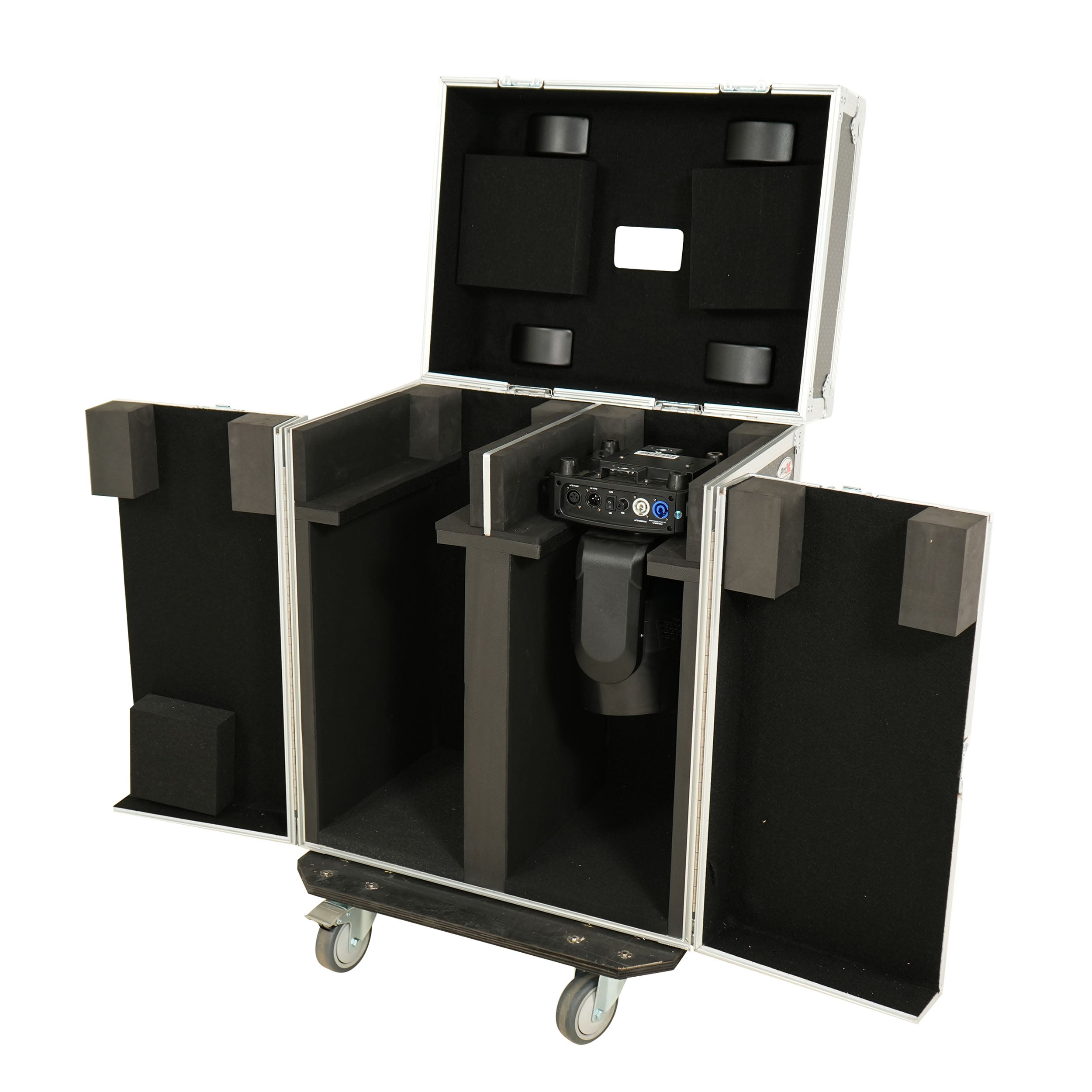 ProX Moving Head Lighting Road Case for 2x Wash Moving Heads with 3 Doors