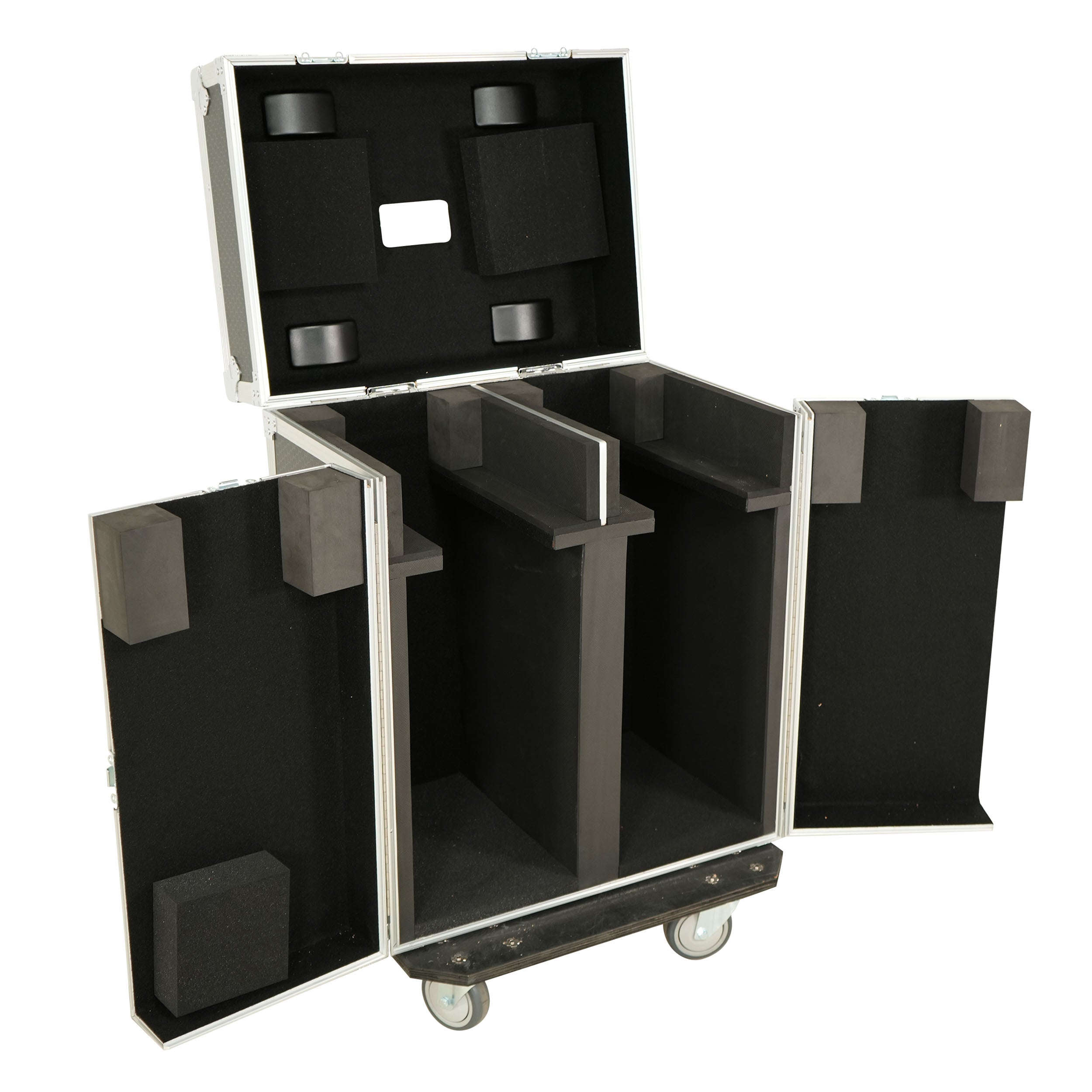 ProX Moving Head Lighting Road Case for 2x Wash Moving Heads with 3 Doors