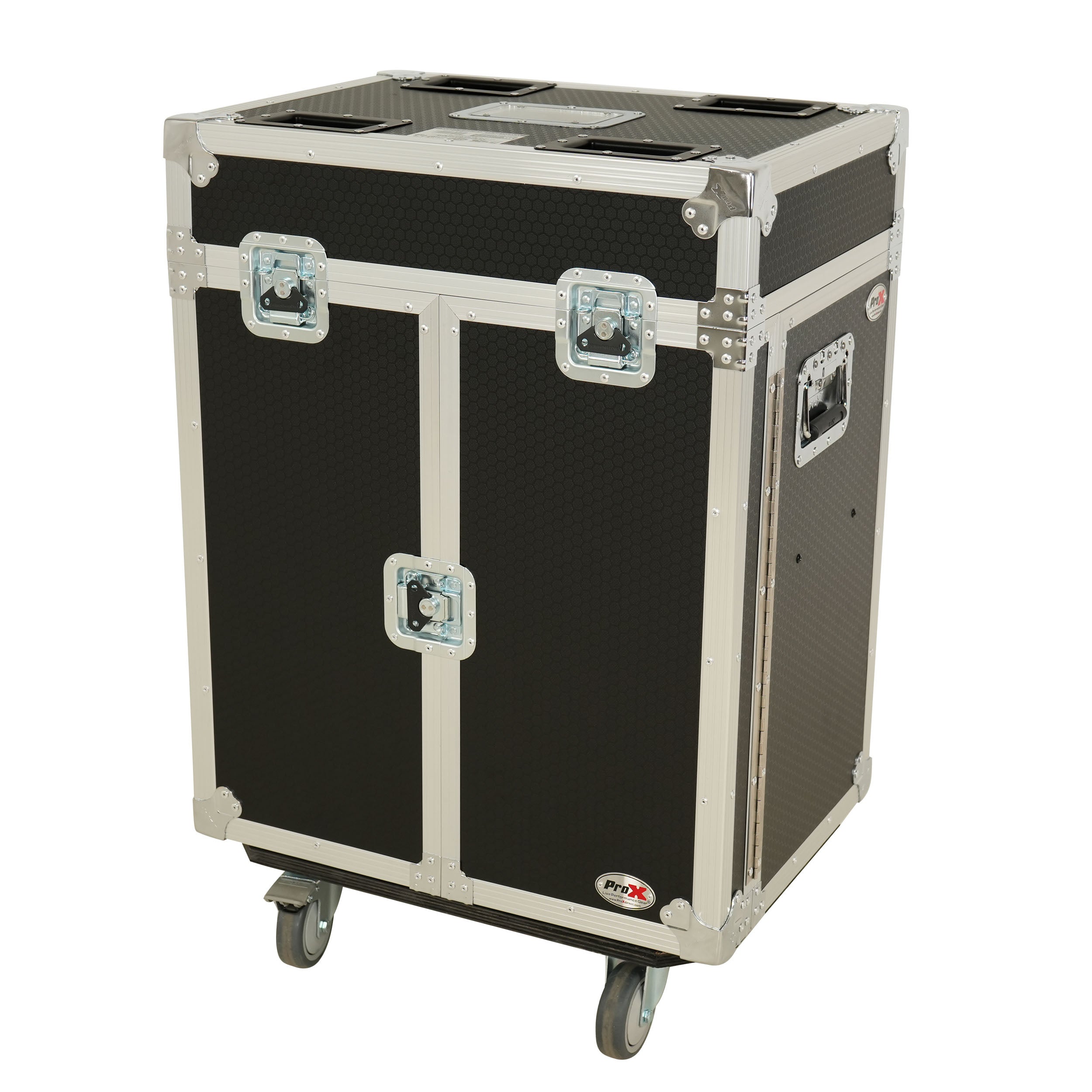 ProX Moving Head Lighting Road Case for 2x Wash Moving Heads with 3 Doors