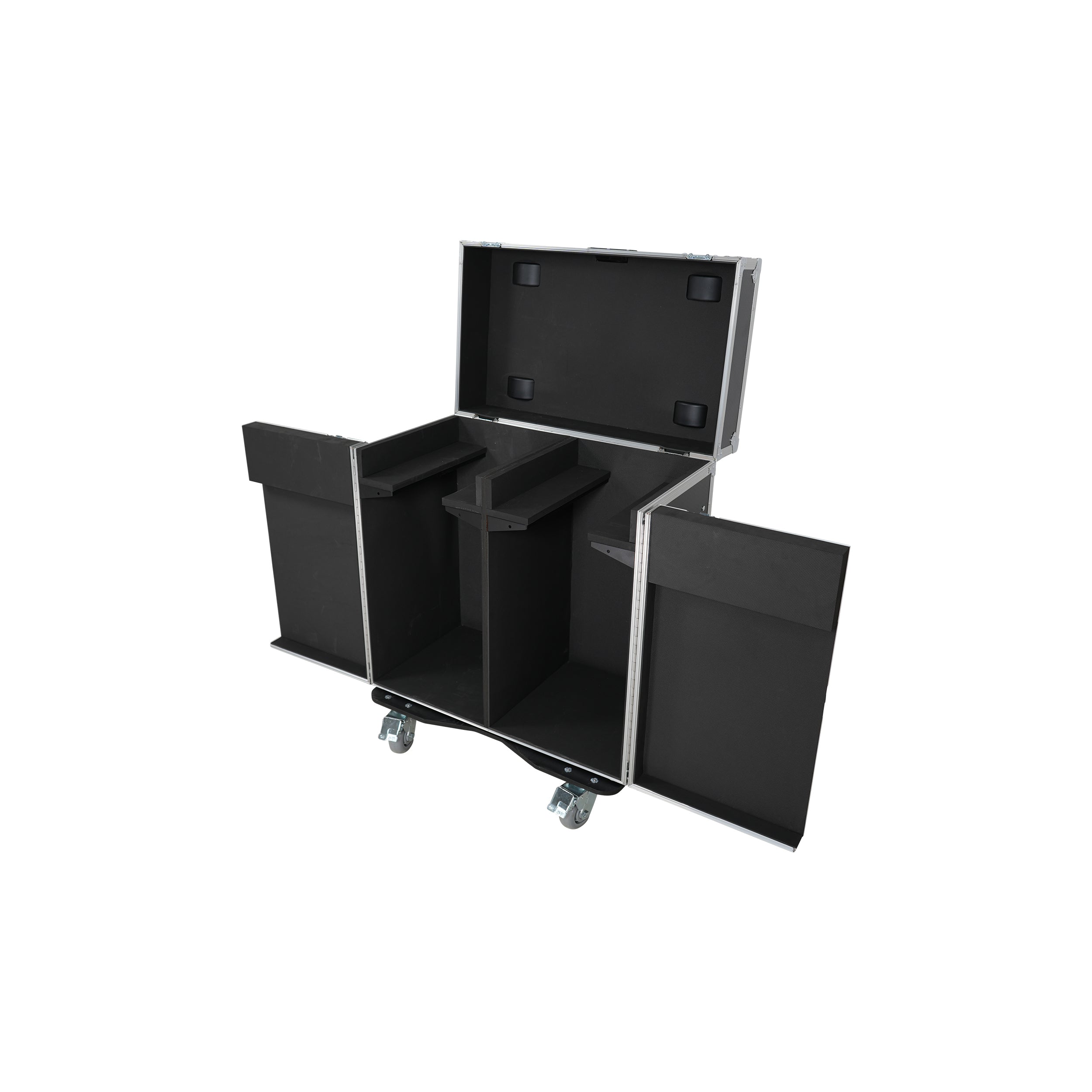 ProX ATA Flight Style Road Case for 2 Large Moving Head Lighting Fixtures with 4x 4 inch Casters