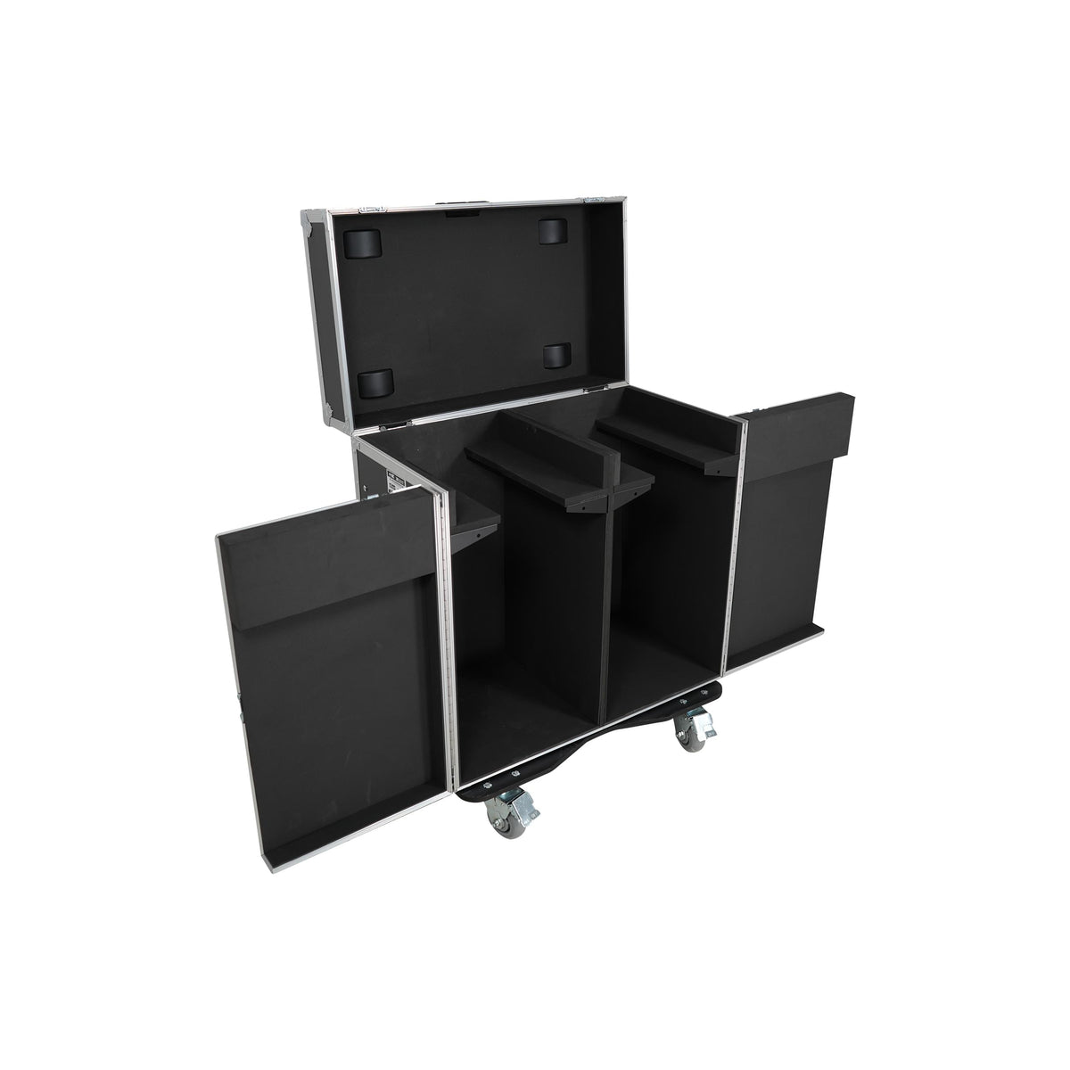 ProX ATA Flight Style Road Case for 2 Large Moving Head Lighting Fixtures with 4x 4 inch Casters.