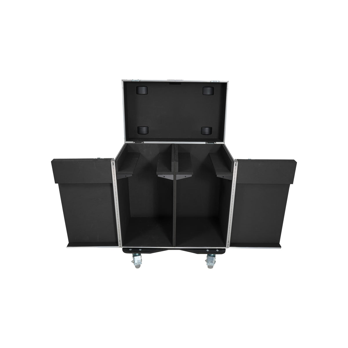 ProX ATA Flight Style Road Case for 2 Large Moving Head Lighting Fixtures with 4x 4 inch Casters.