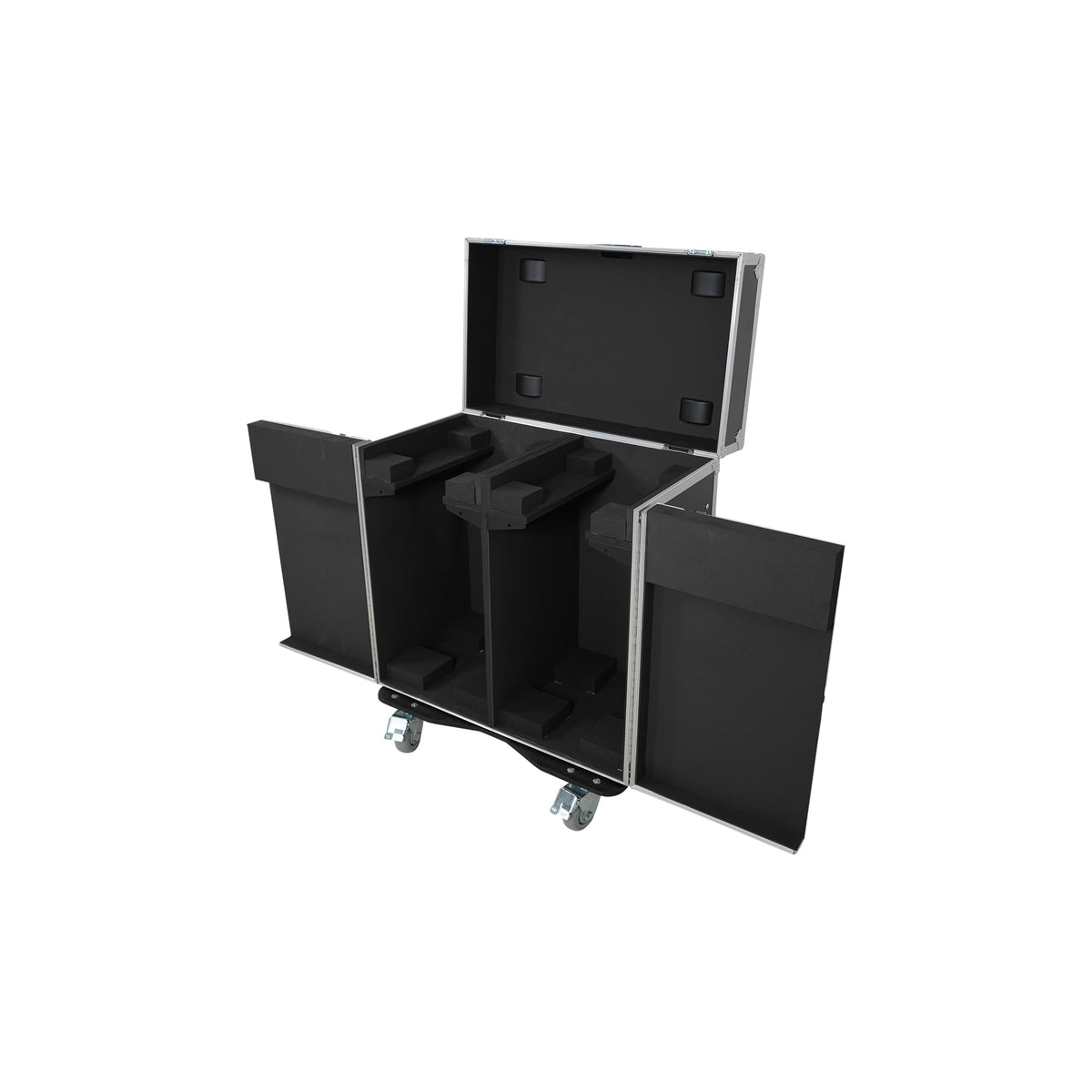 ProX ATA Flight Style Road Case for 2 Large Moving Head Lighting Fixtures with 4x 4 inch Casters.