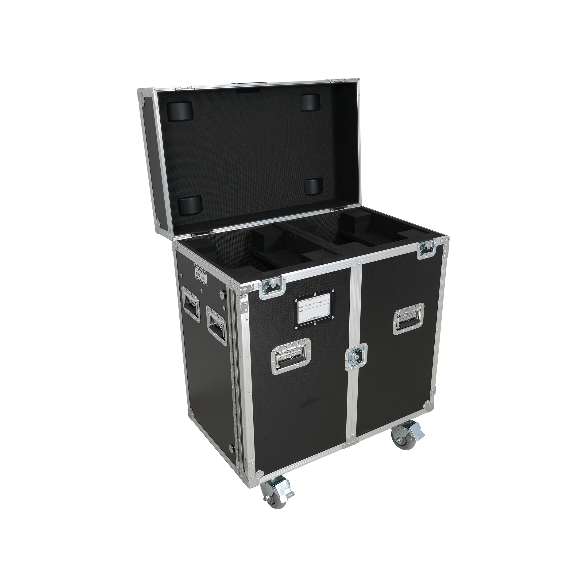 ProX ATA Flight Style Road Case for 2 Large Moving Head Lighting Fixtures with 4x 4 inch Casters