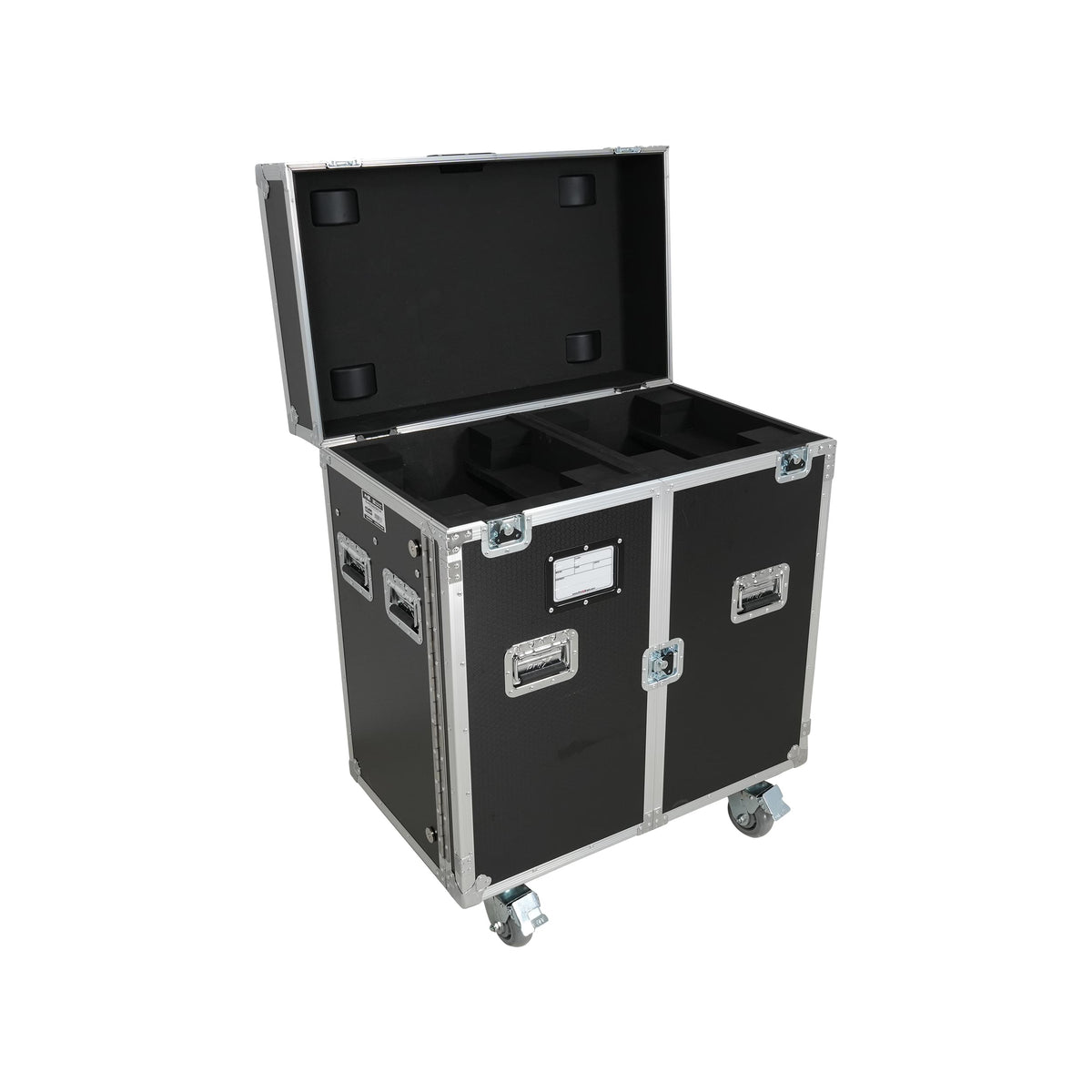 ProX ATA Flight Style Road Case for 2 Large Moving Head Lighting Fixtures with 4x 4 inch Casters.