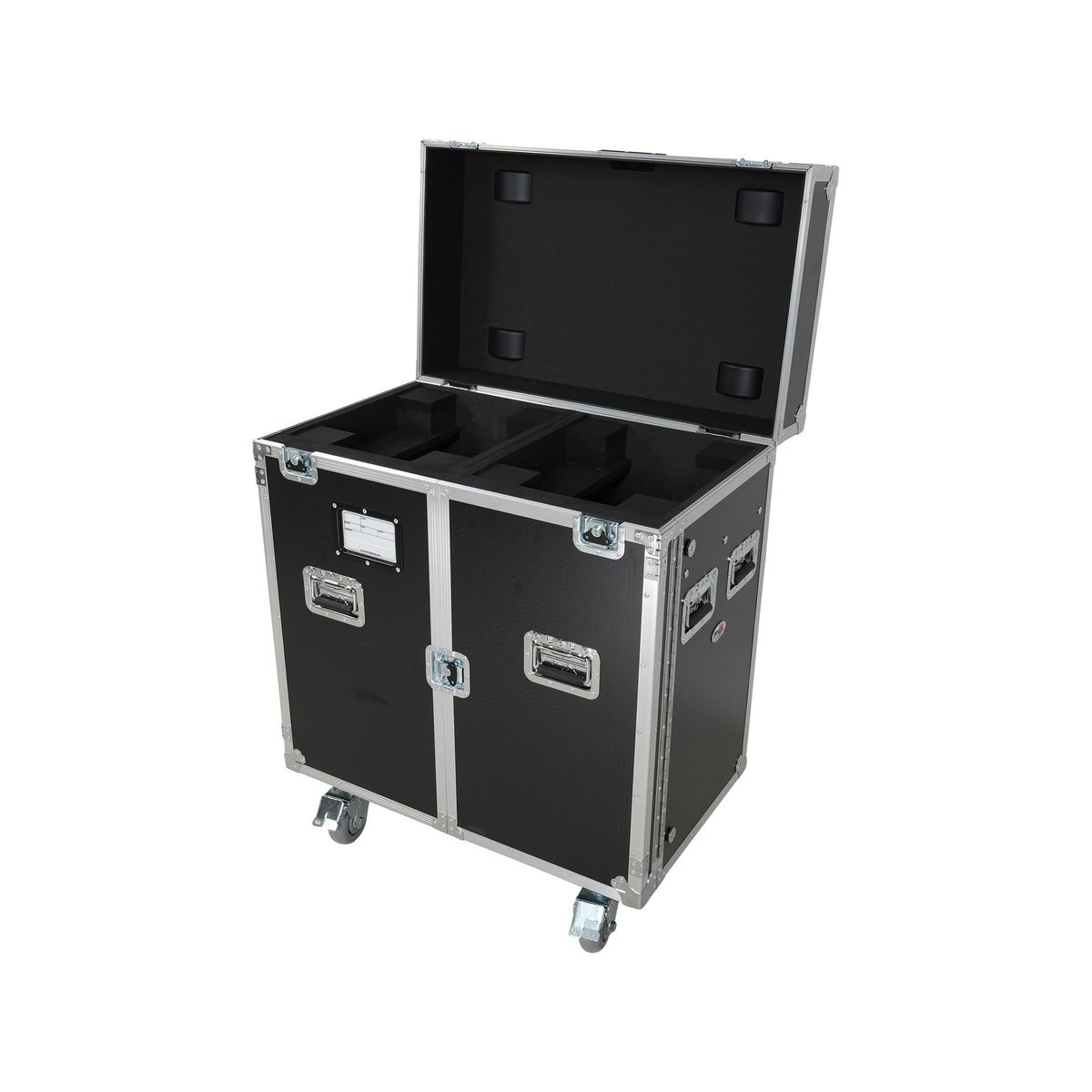 ProX ATA Flight Style Road Case for 2 Large Moving Head Lighting Fixtures with 4x 4 inch Casters.