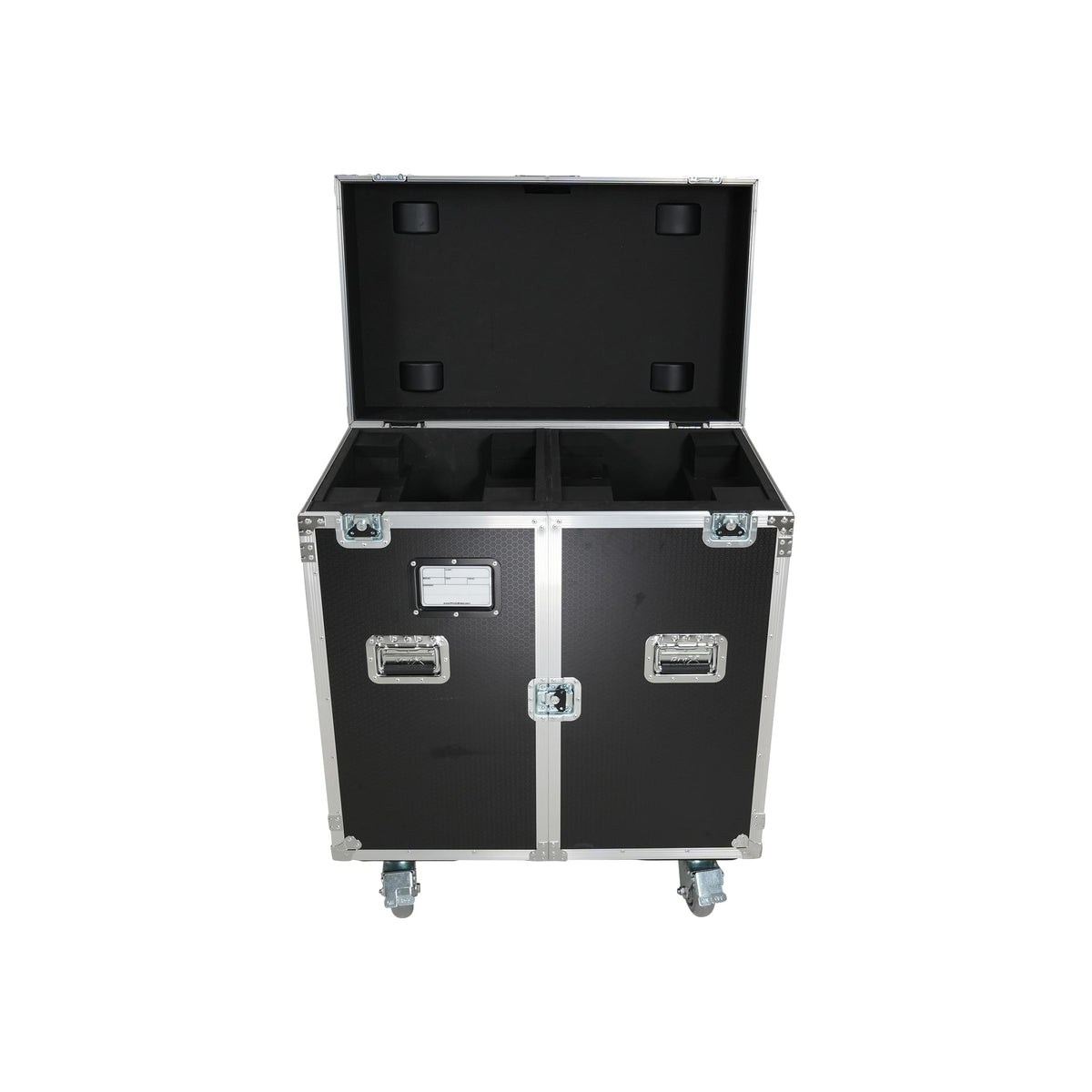 ProX ATA Flight Style Road Case for 2 Large Moving Head Lighting Fixtures with 4x 4 inch Casters.