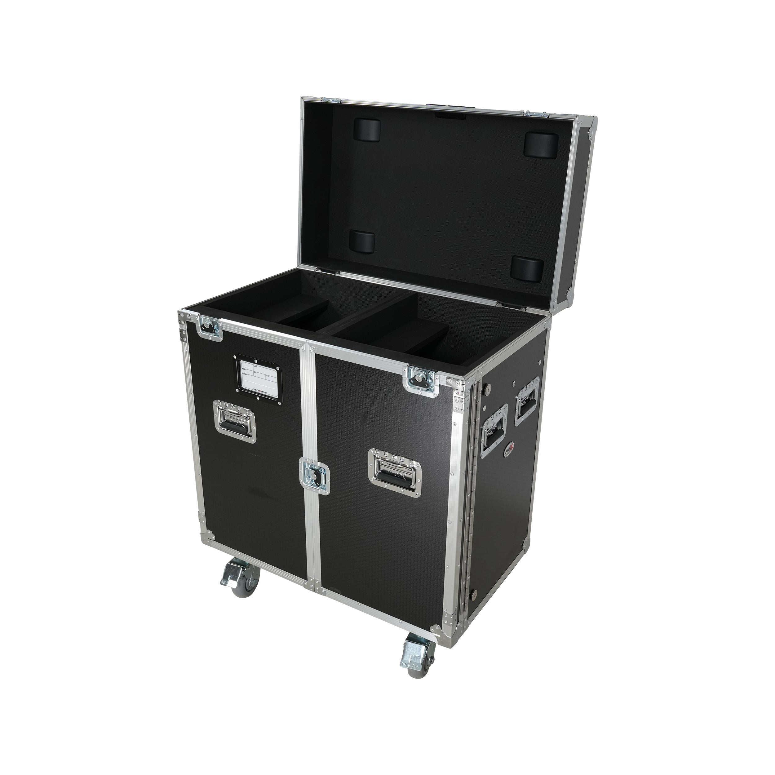 ProX ATA Flight Style Road Case for 2 Large Moving Head Lighting Fixtures with 4x 4 inch Casters