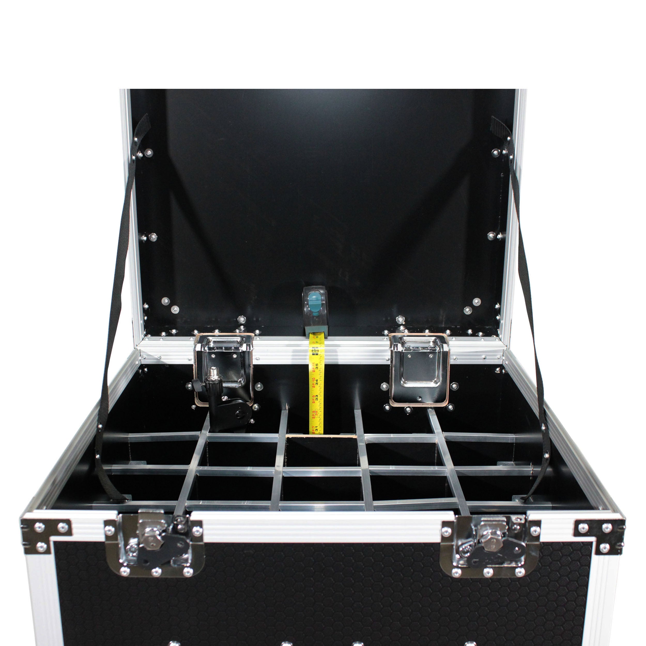 ProX Microphone Stand Case Holds up to 25 Units W-Casters
