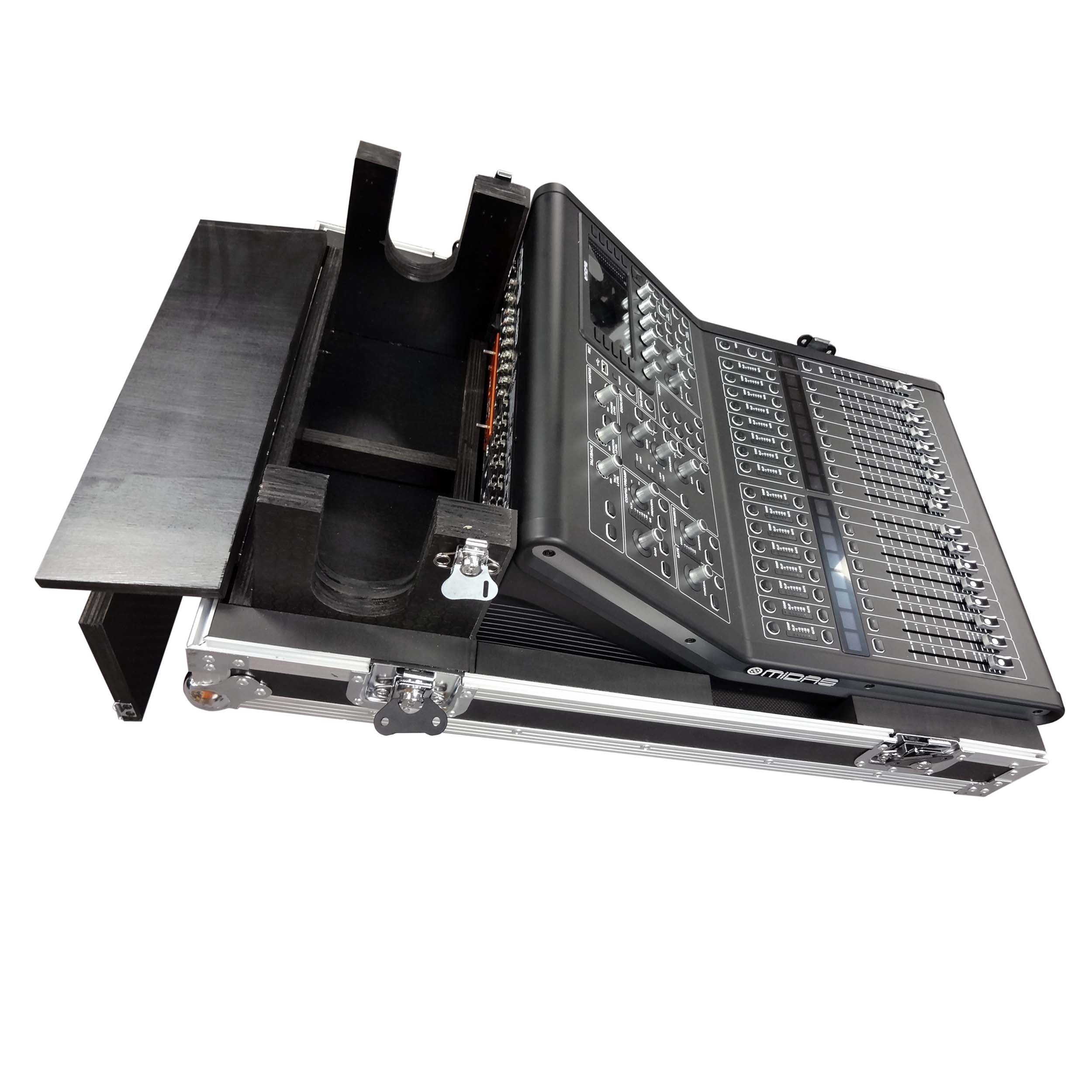 ProX ATA Digital Audio Mixer Flight Case for Midas M32R Console with Doghouse Compartment and Caster Wheels