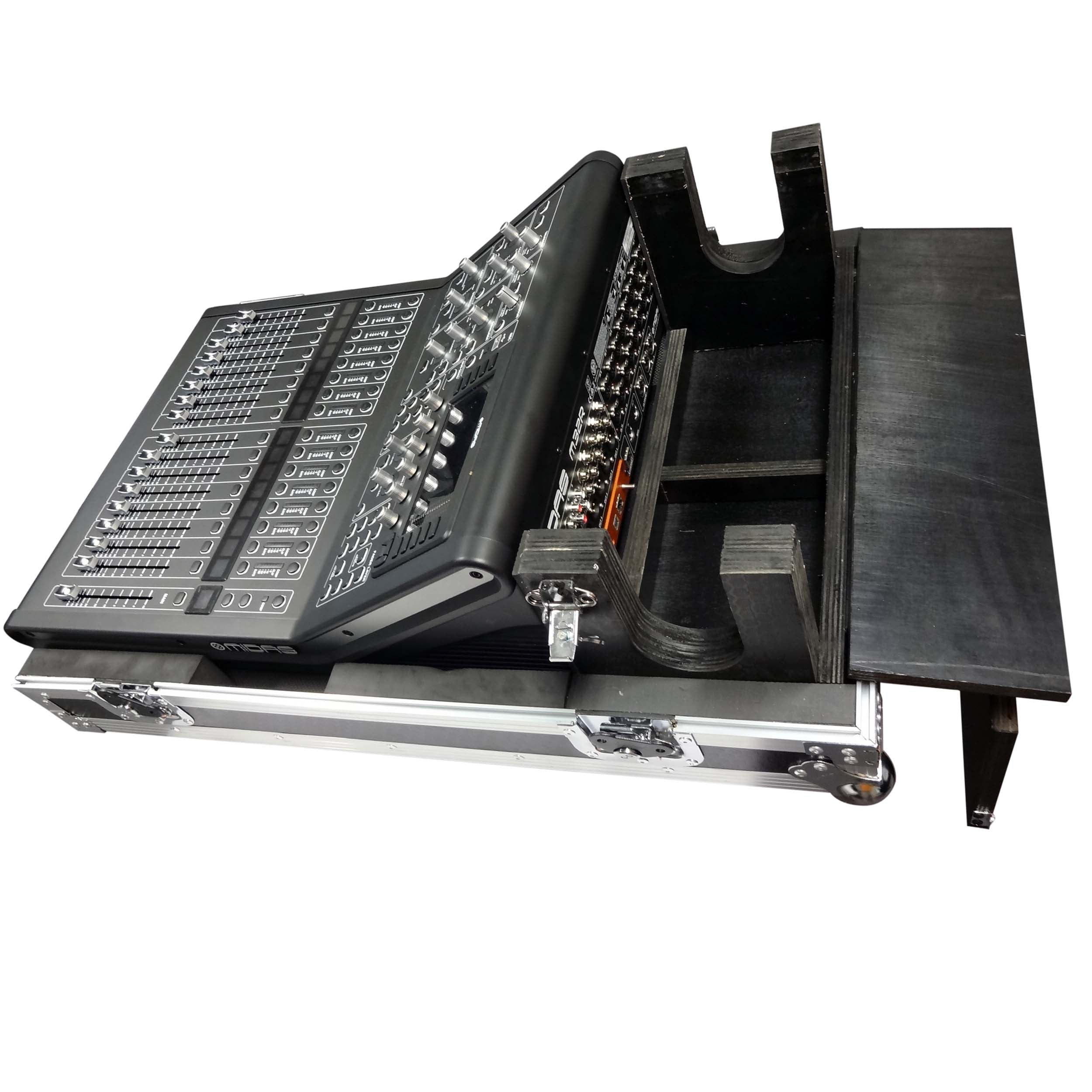 ProX ATA Digital Audio Mixer Flight Case for Midas M32R Console with Doghouse Compartment and Caster Wheels